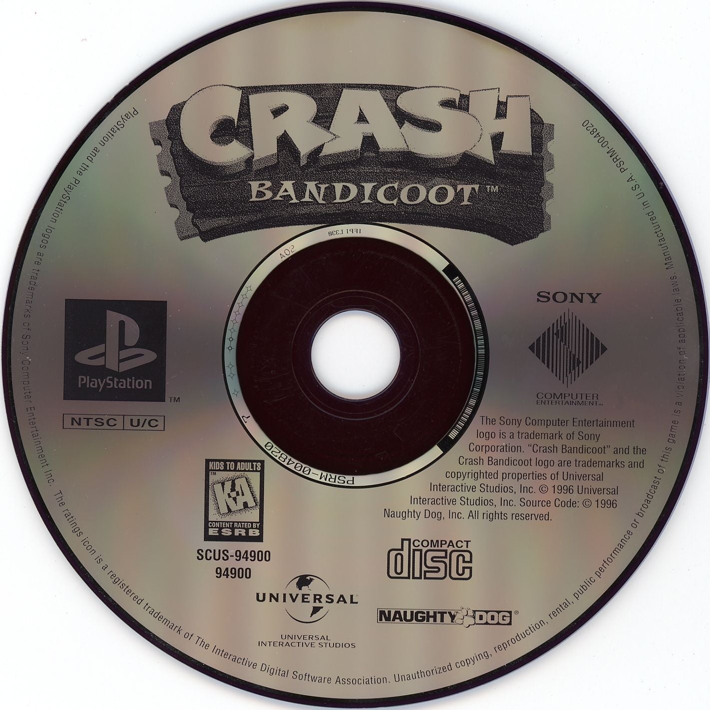 Crash Bandicoot - Sony PlayStation 1 (PS1)