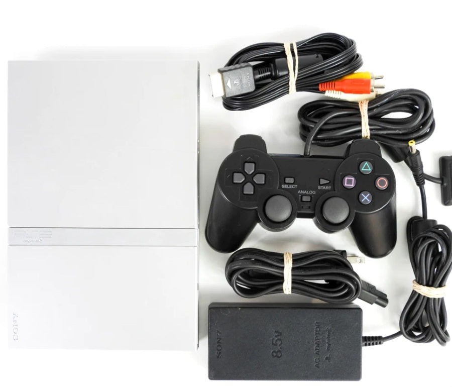 Playstation 2 Slim Silver En Caja Completo Con Joystick - Retro Store Playstation 2 Slim Silver En Caja Completo Con Joystick - Retro Store