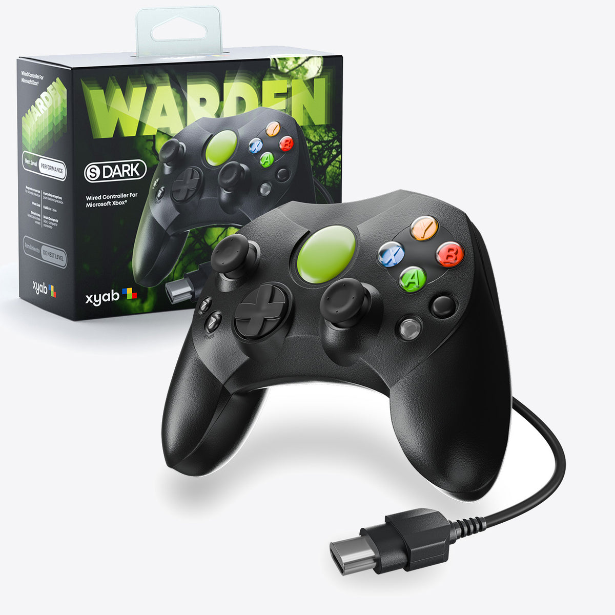 WARDEN Original Xbox Wired Controller Black