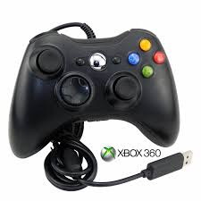 Microsoft Xbox 360 S Black Wired Controller