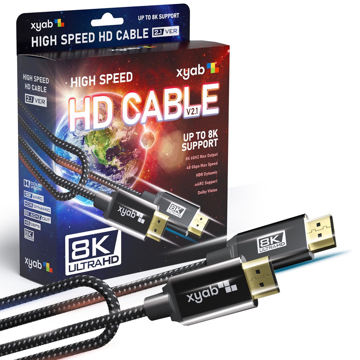Universal HD 2.1 Cable - 6FT Ultra High-Speed