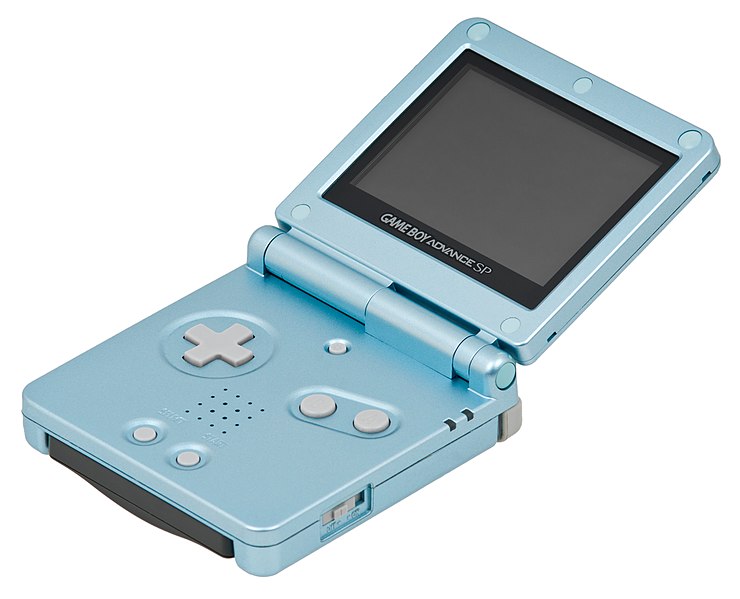 Nintendo Game Boy Advance GBA SP Pearl Blue Handheld Console