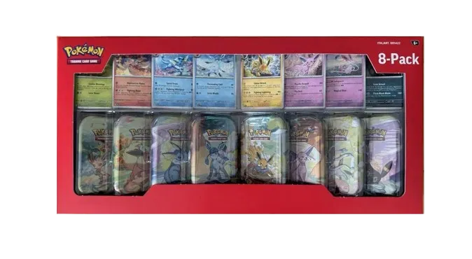 Pokemon - Costco Prismatic Evolutions 8-Pack Mini Tins