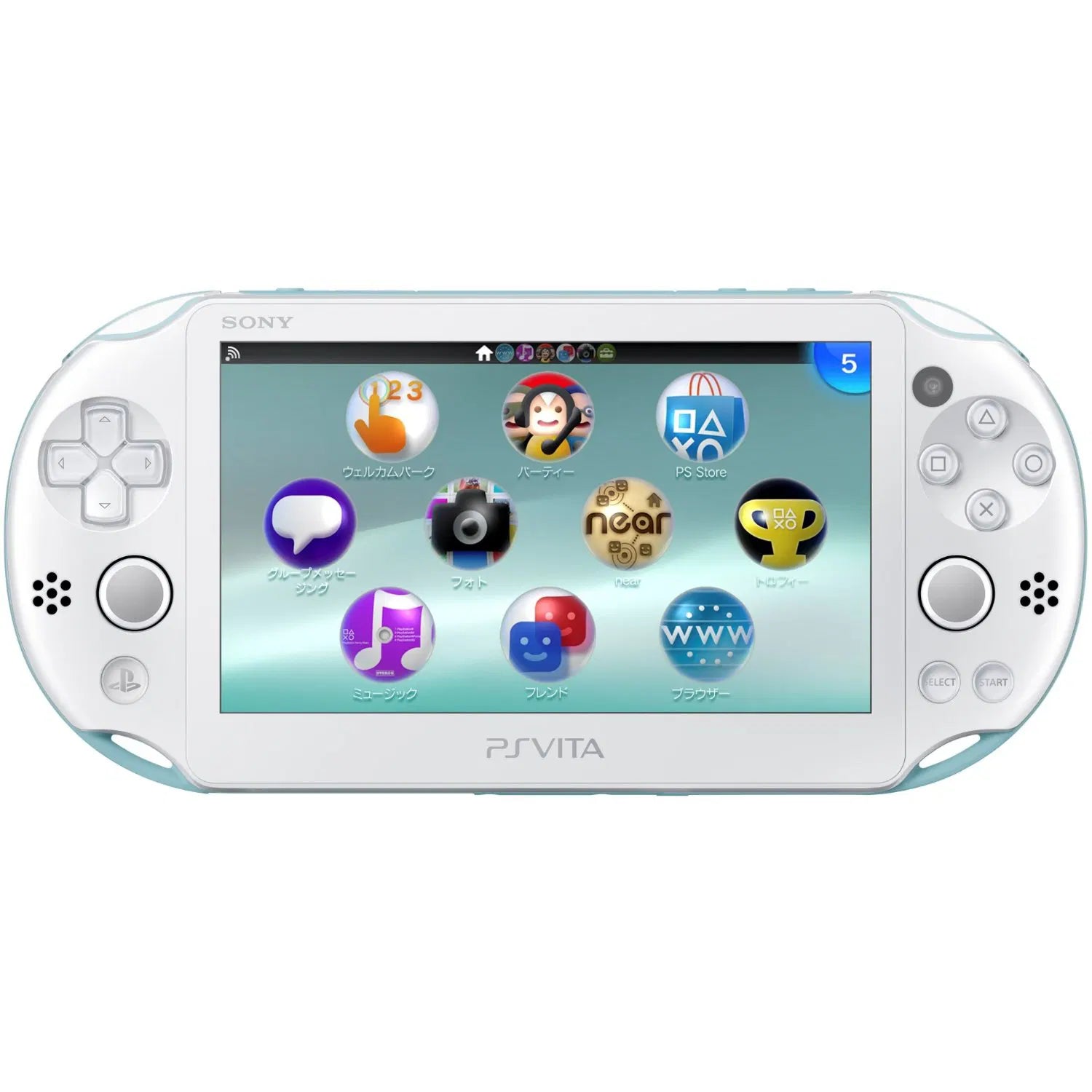 Sony PlayStation PS Vita Light Blue/White Handheld Console PCH-2001 (Japanese)