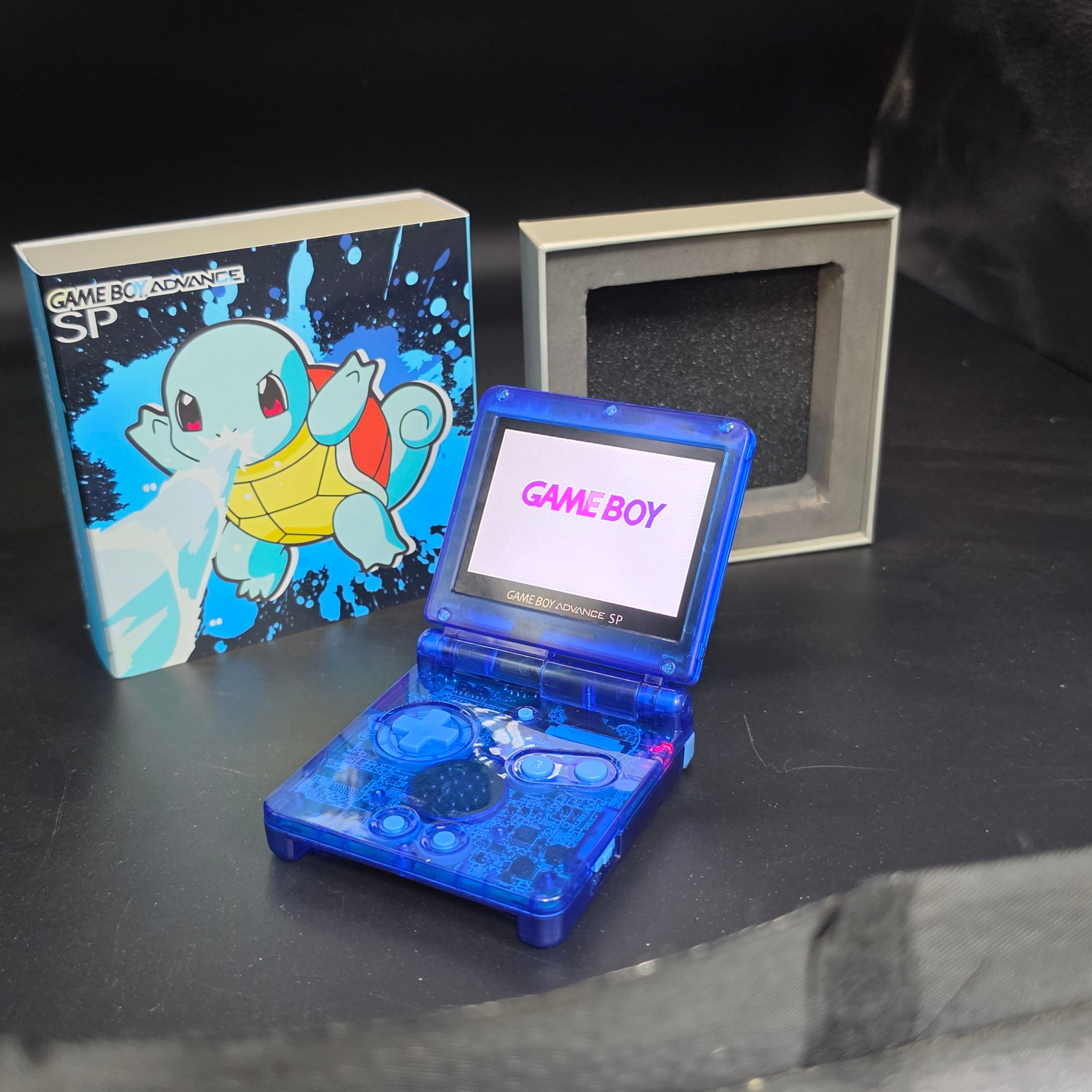 Nintendo Game Boy Advance SP (GBA SP) Custom Squirtle Backlit Handheld Console