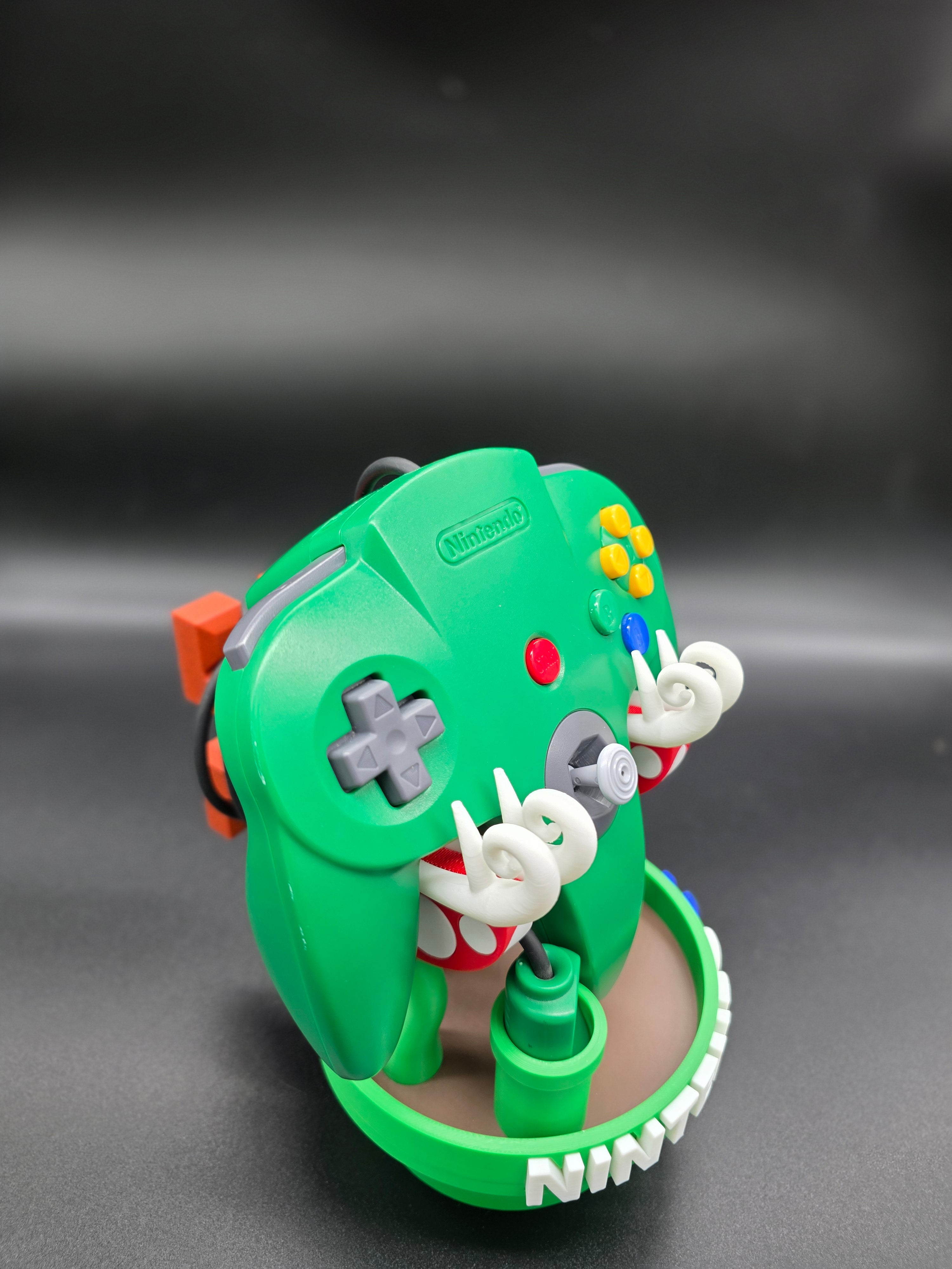 Nintendo 64 (N64) Controller Piranha Plant Display Stand – Custom Holder