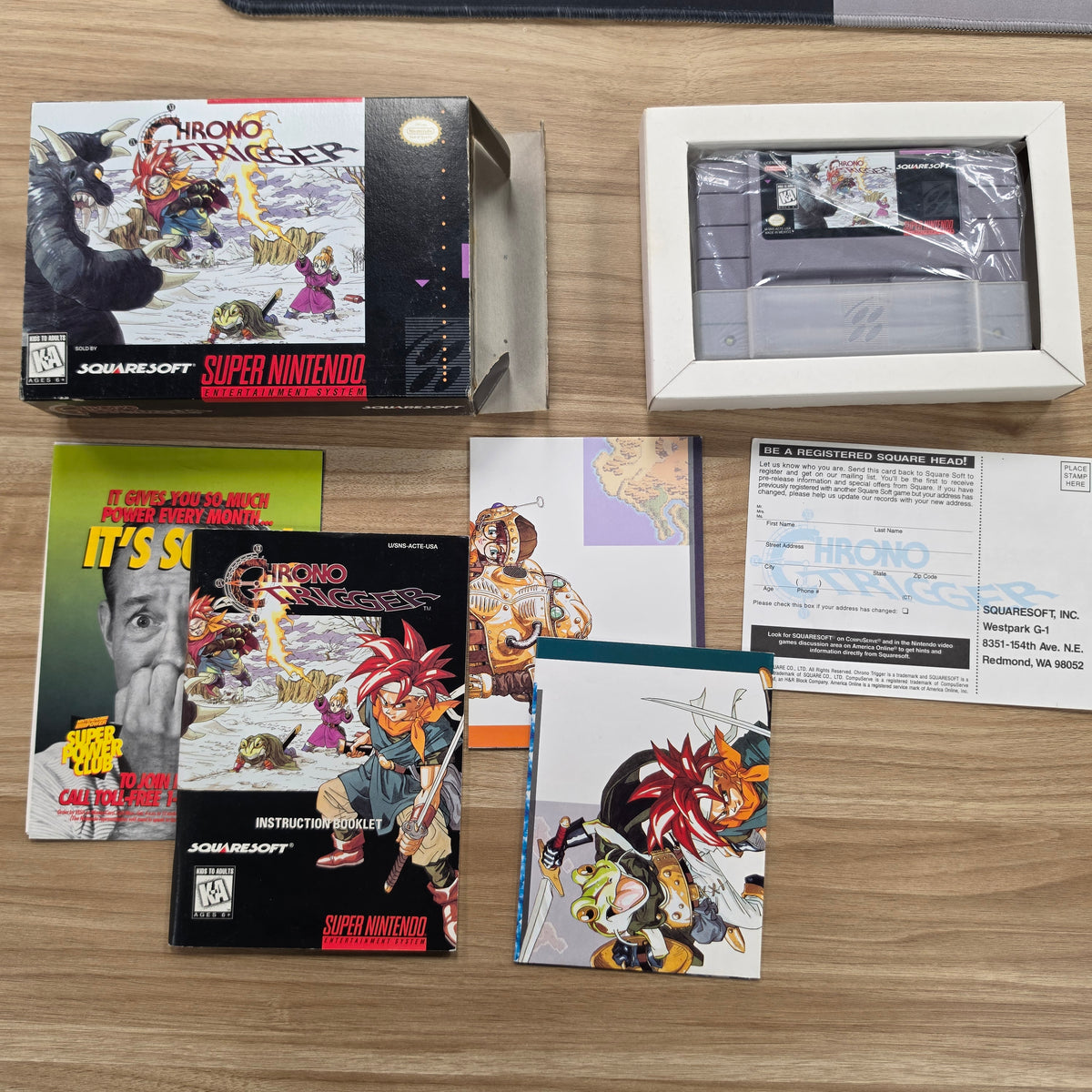 Chrono Trigger Complete + Rare Reg Card - Nintendo SNES
