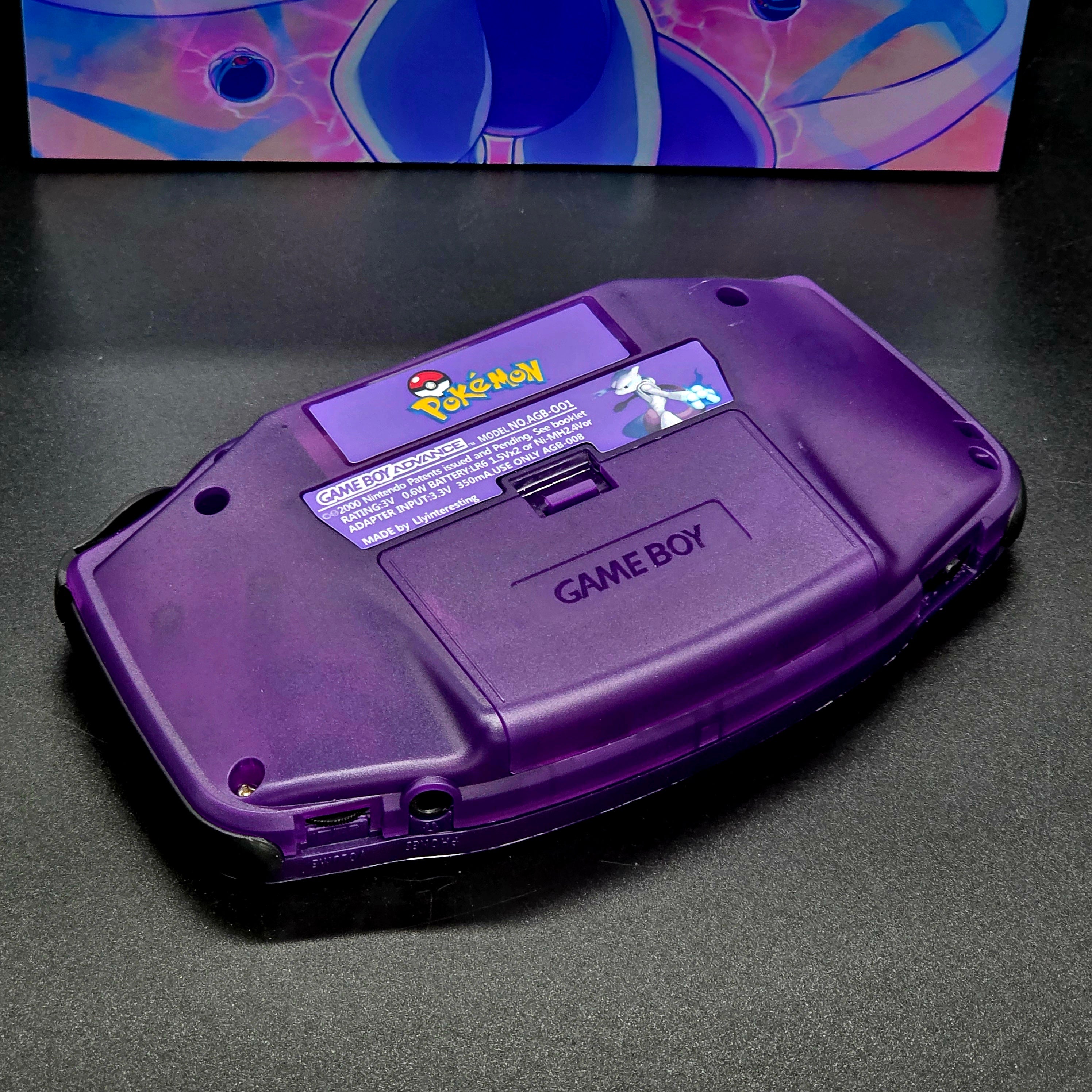 Nintendo Game Boy Advance (GBA) Custom Mewtwo Backlit Handheld Console