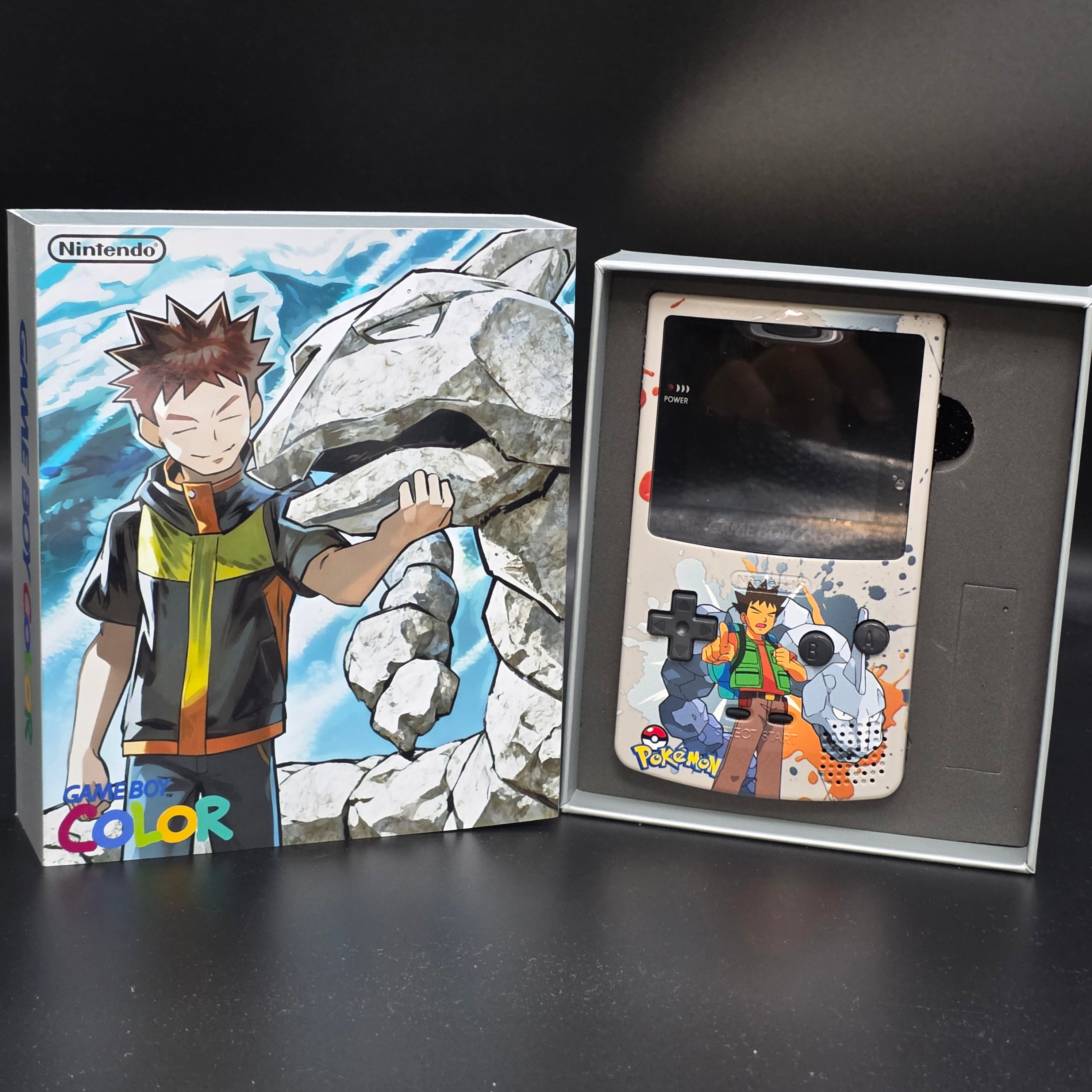 Nintendo Game Boy Color (GBC) Custom Brock Trainer Backlit Handheld Console