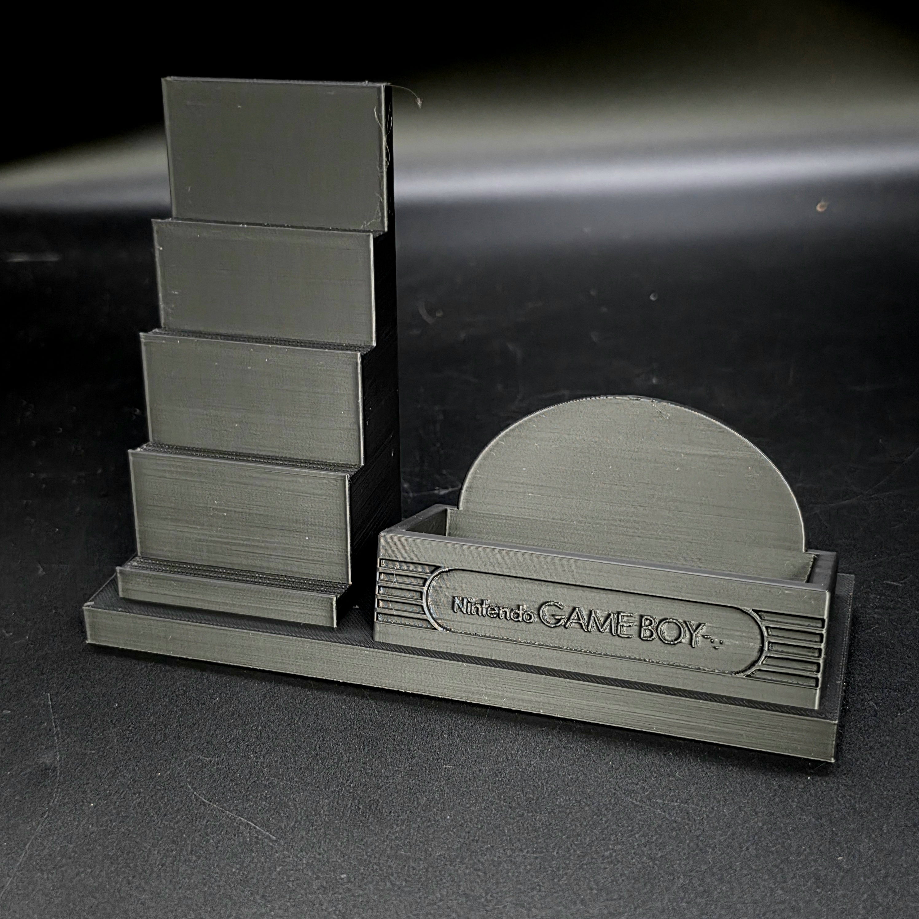 Nintendo Game Boy Console & Game Cartridge Display Stand [3D Printed]