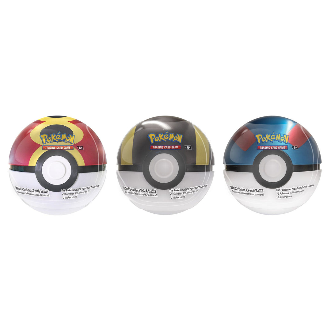 Pokemon TCG: Poke Ball Tins 3-Pack Costco Exclusive (Repeat Ball, Ultra Ball, and Great Ball) - 9 Booster Packs