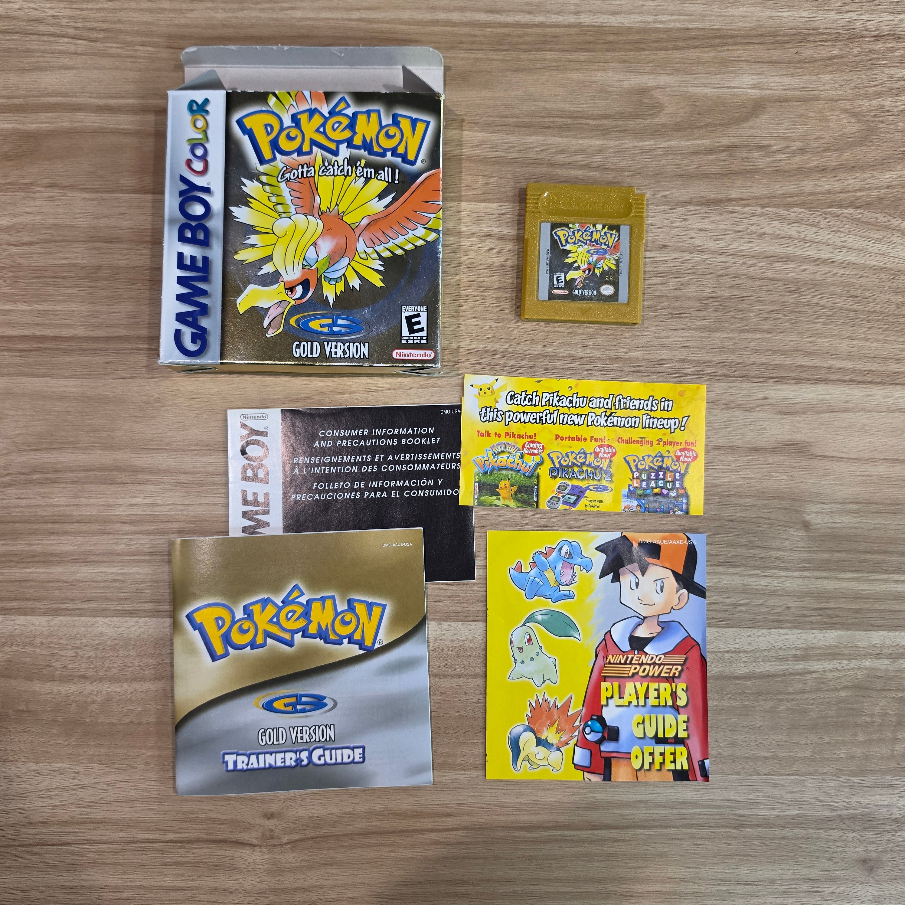 Pokemon Gold: Complete - Nintendo Game Boy Color B