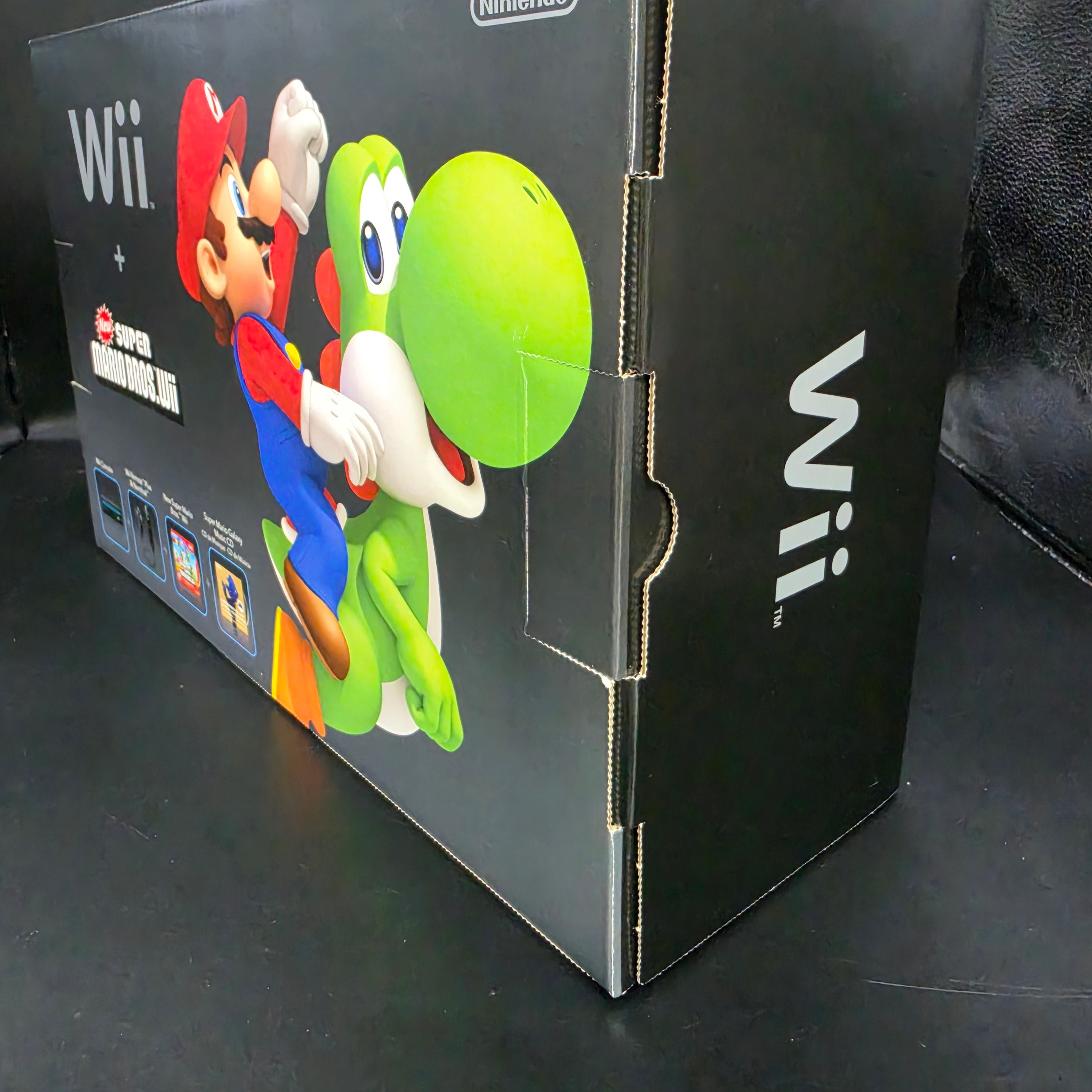 Nintendo Wii Black Console – New Super Mario Bros. Wii Bundle [Factory Sealed]