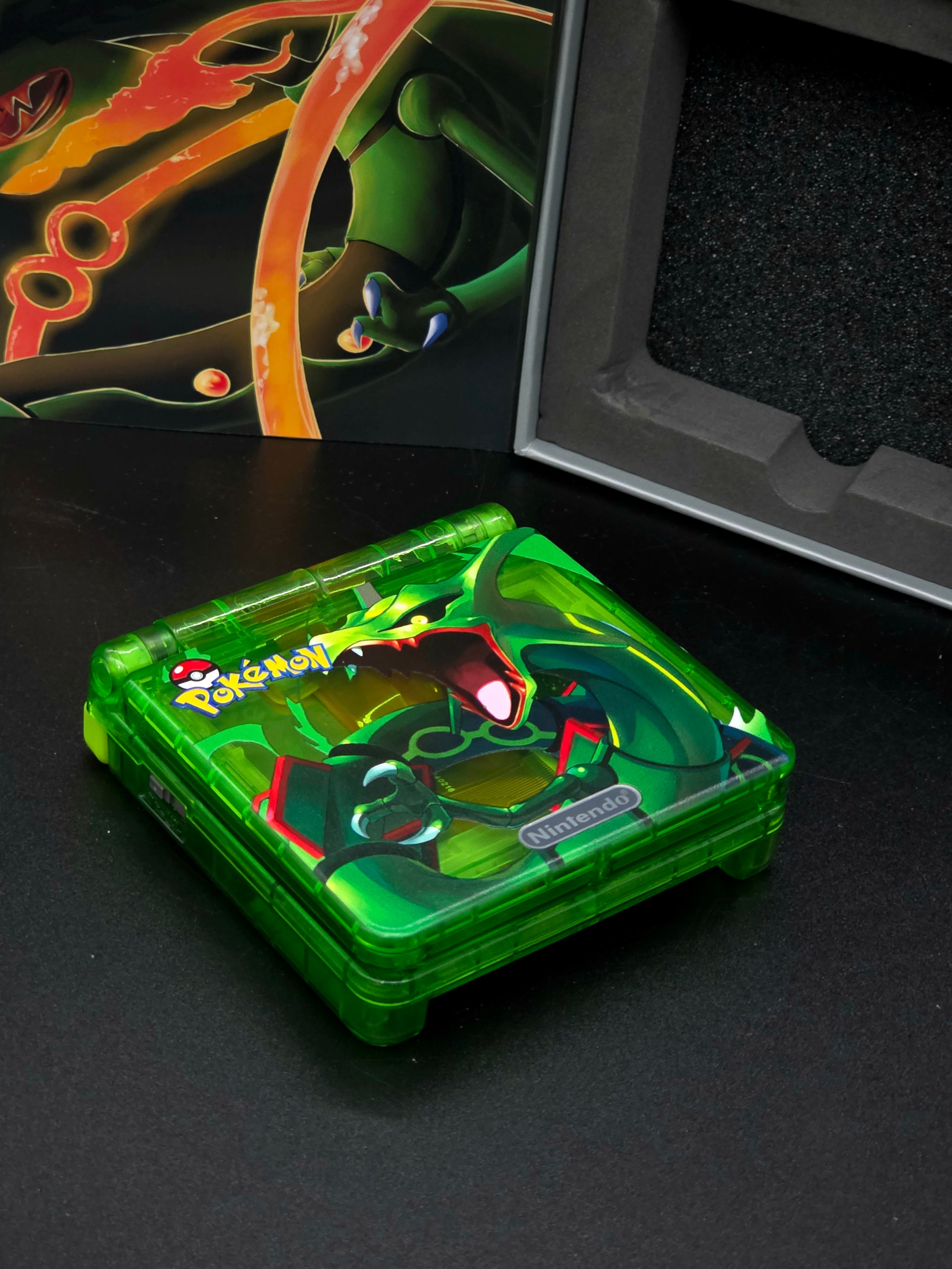 Nintendo Game Boy Advance SP (GBA SP) Custom Rayquaza Backlit Handheld Console
