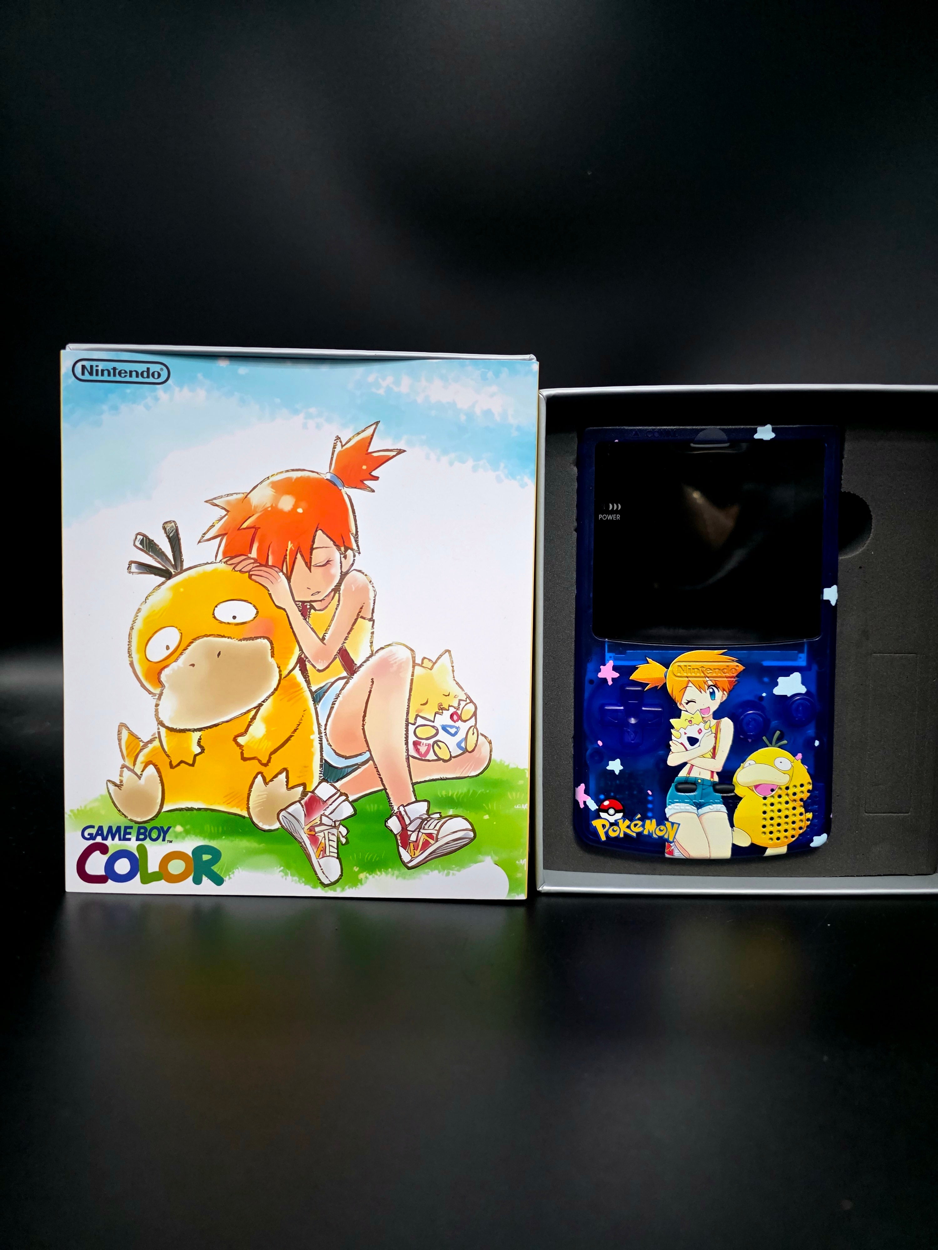 Nintendo Game Boy Color (GBC) Custom Trainer Misty Backlit Handheld Console