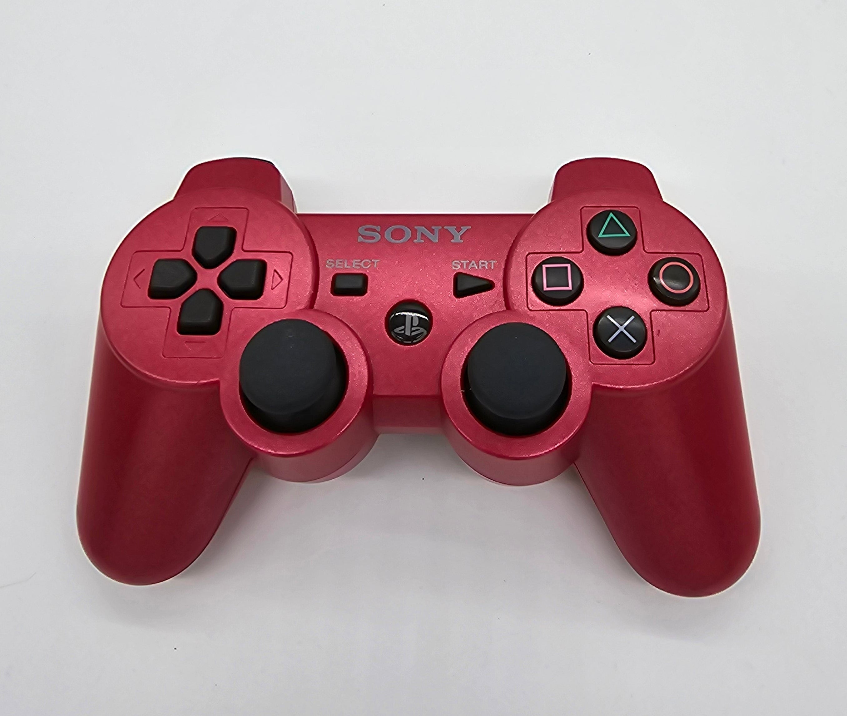 Sony PlayStation 3 PS3 Metallic Red Wireless Controller