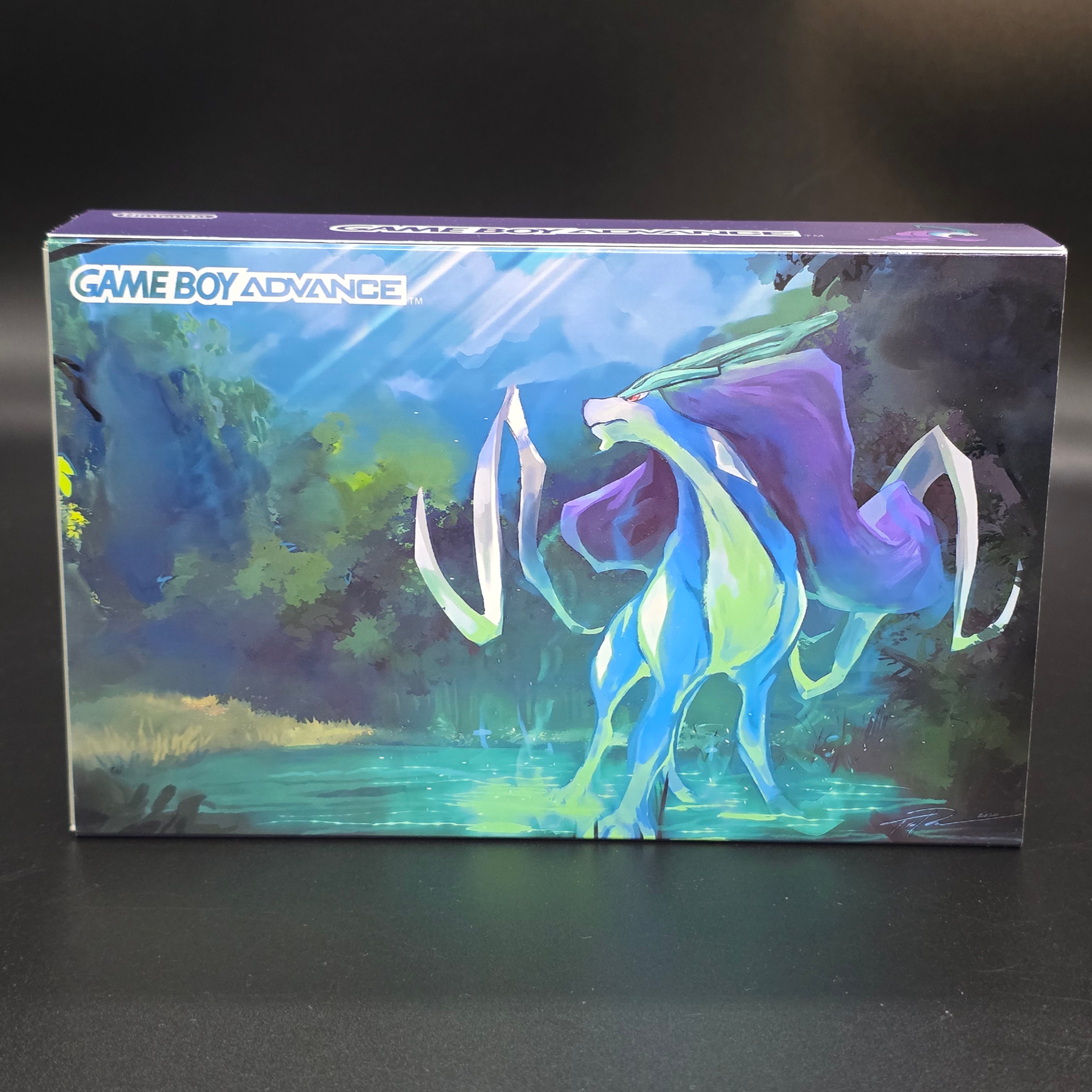 Nintendo Game Boy Advance (GBA) Custom Suicune Backlit Handheld Console
