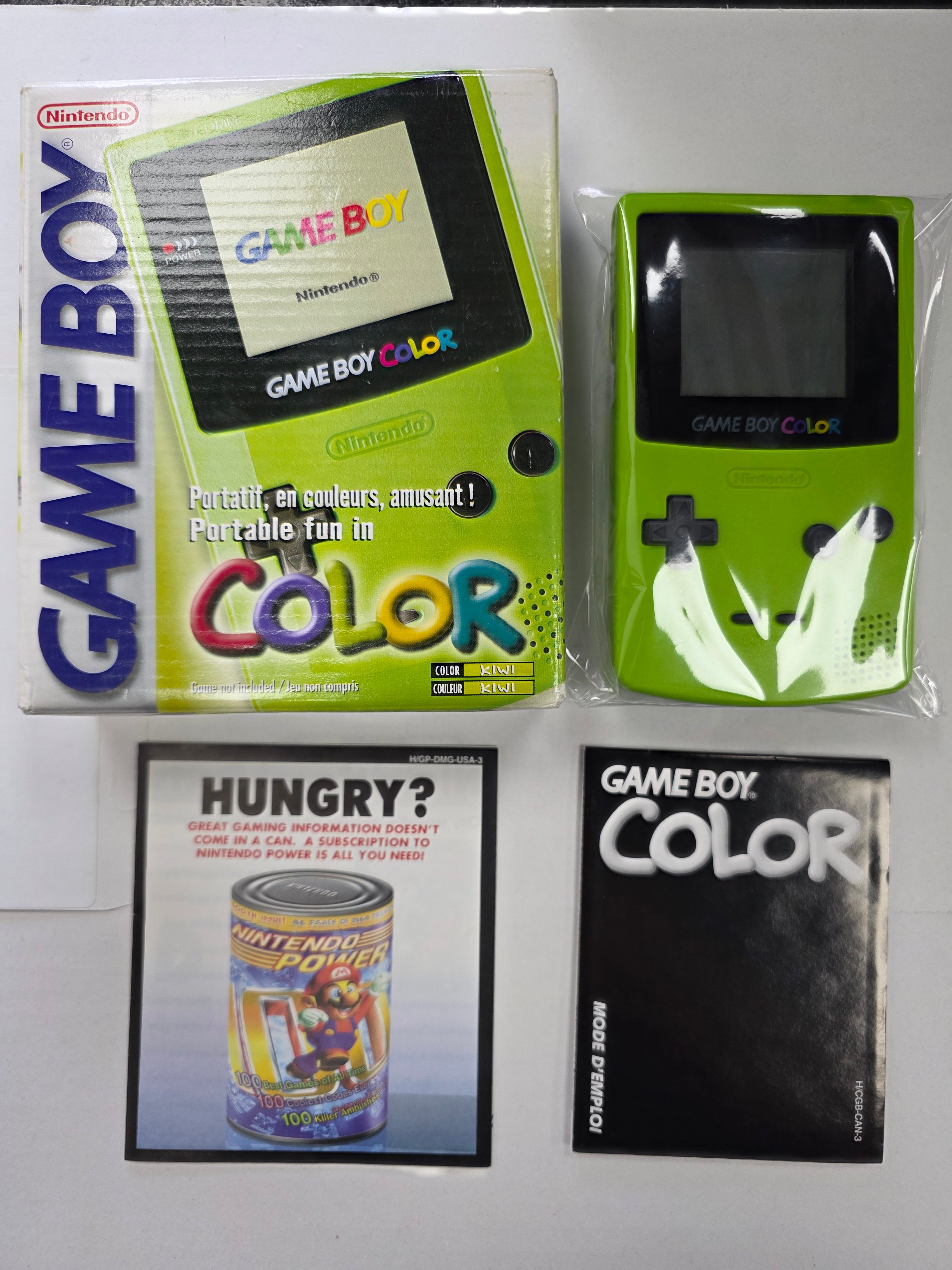(CIB) Nintendo Game Boy Color GBC Kiwi Green Handheld Console (CGB-001)
