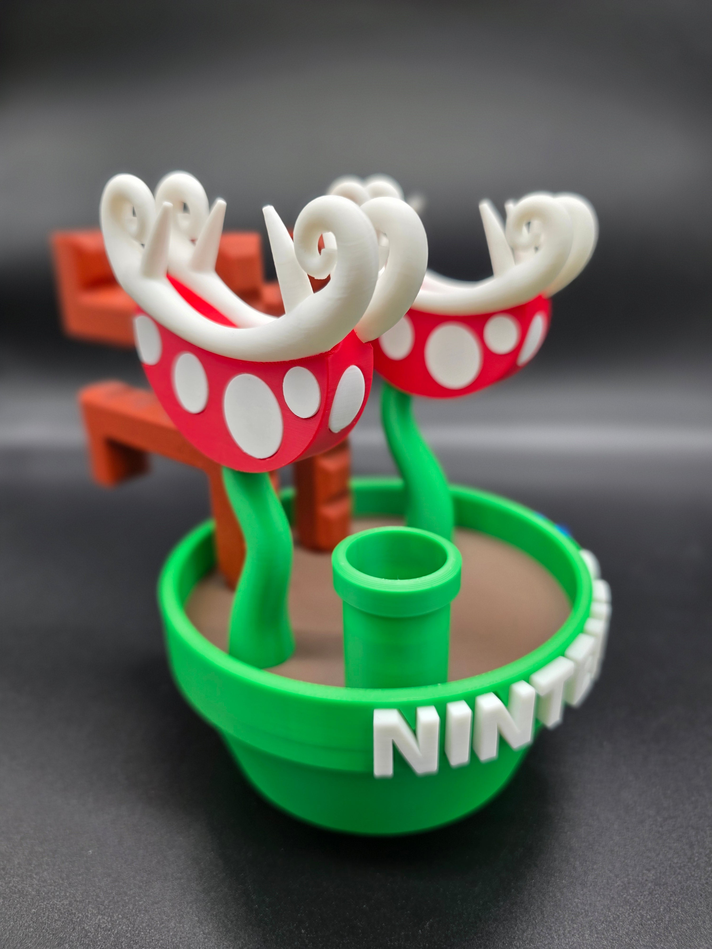 Nintendo 64 (N64) Controller Piranha Plant Display Stand – Custom Holder