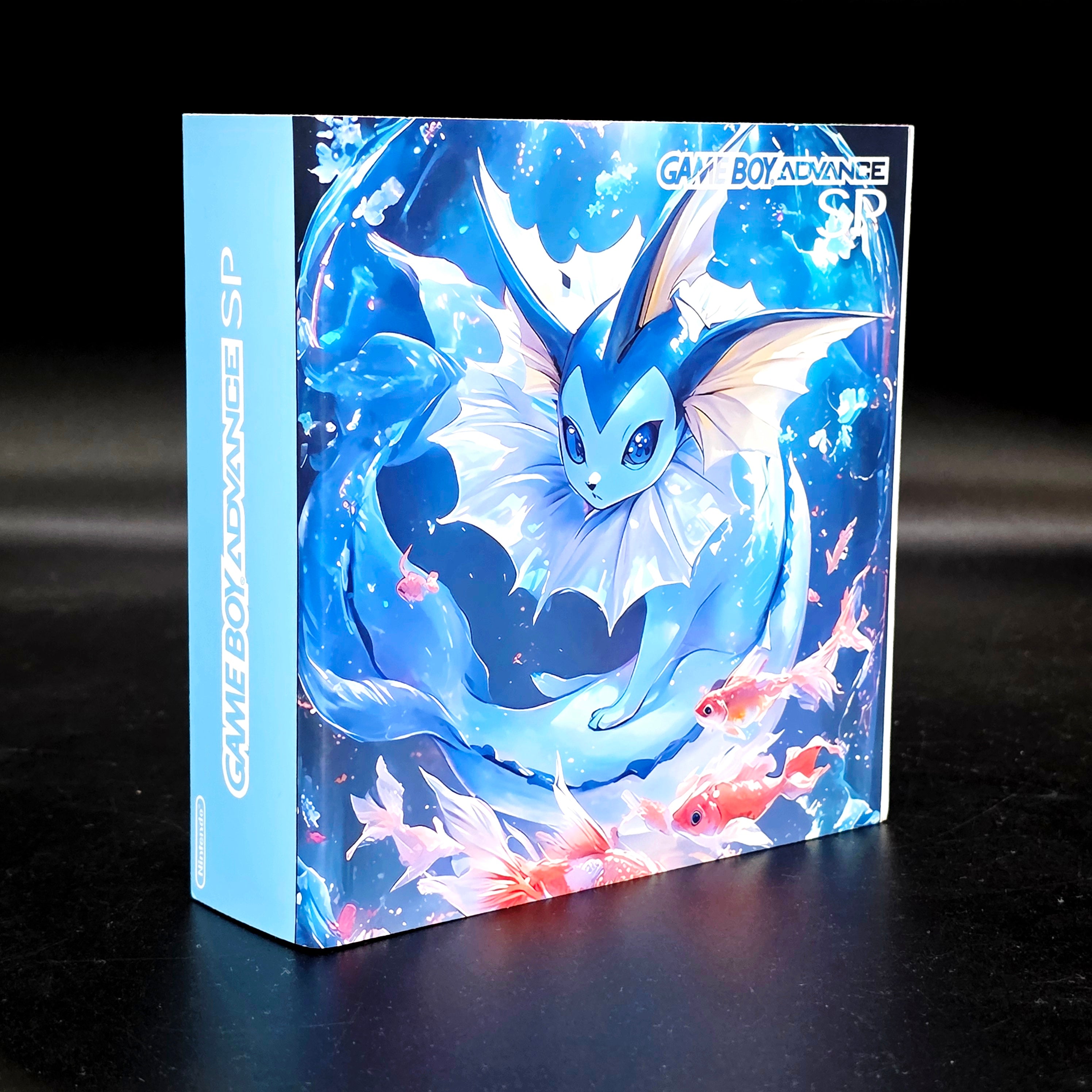 Nintendo Game Boy Advance SP (GBA SP) Custom Vaporeon Backlit Handheld Console