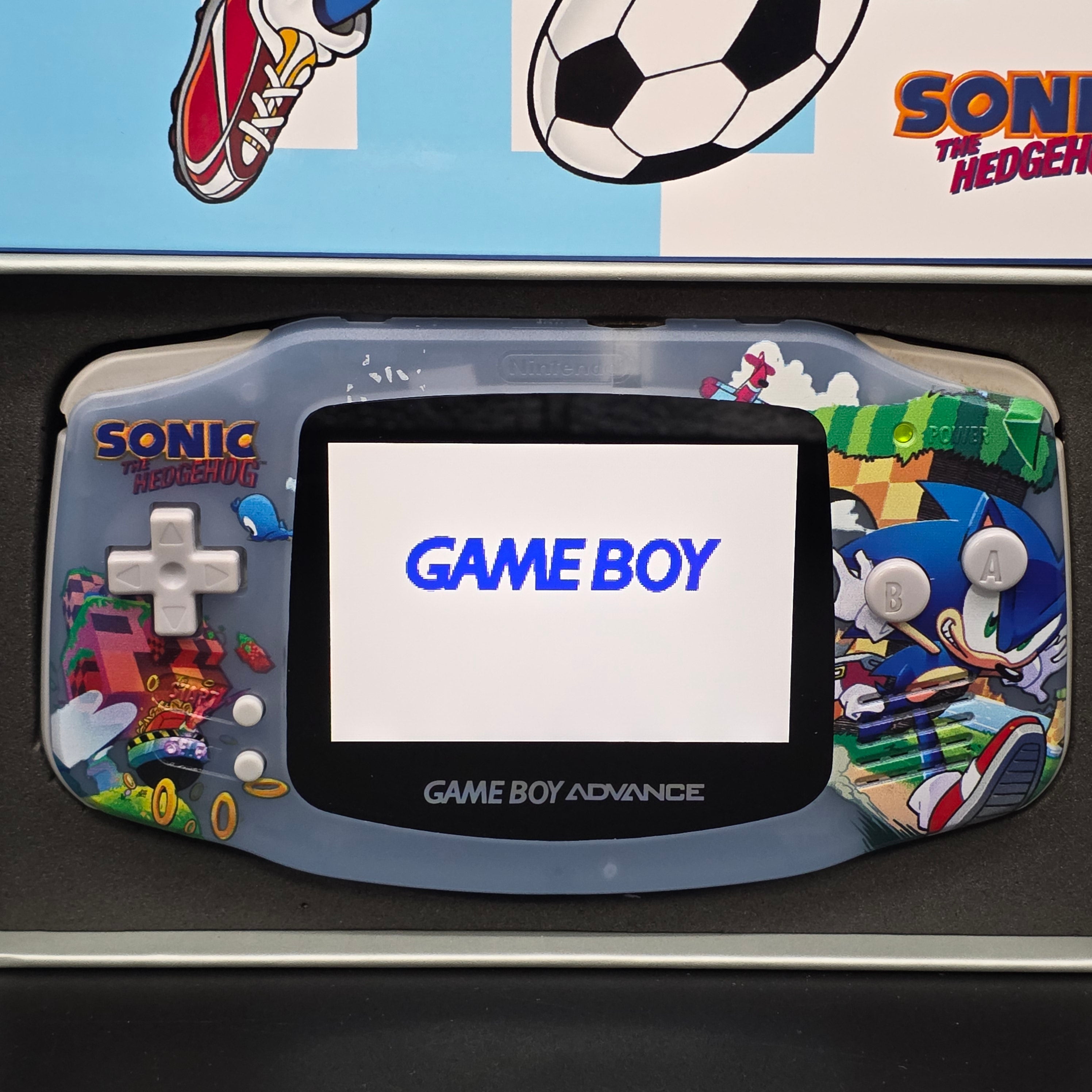 Nintendo Game Boy Advance (GBA) Custom Sonic Backlit Handheld Console