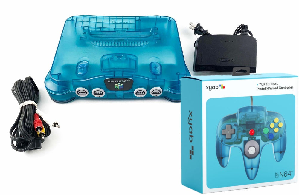 Nintendo N64 Funtastic Ice Blue Console Bundle (NUS-001)