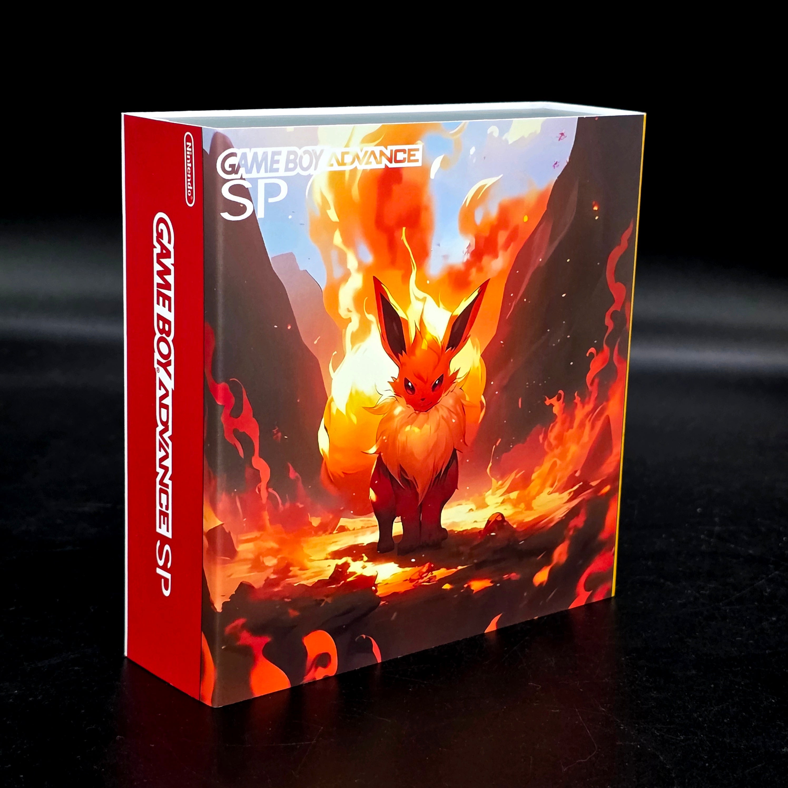 Nintendo Game Boy Advance SP (GBA SP) Custom Flareon Backlit Handheld Console