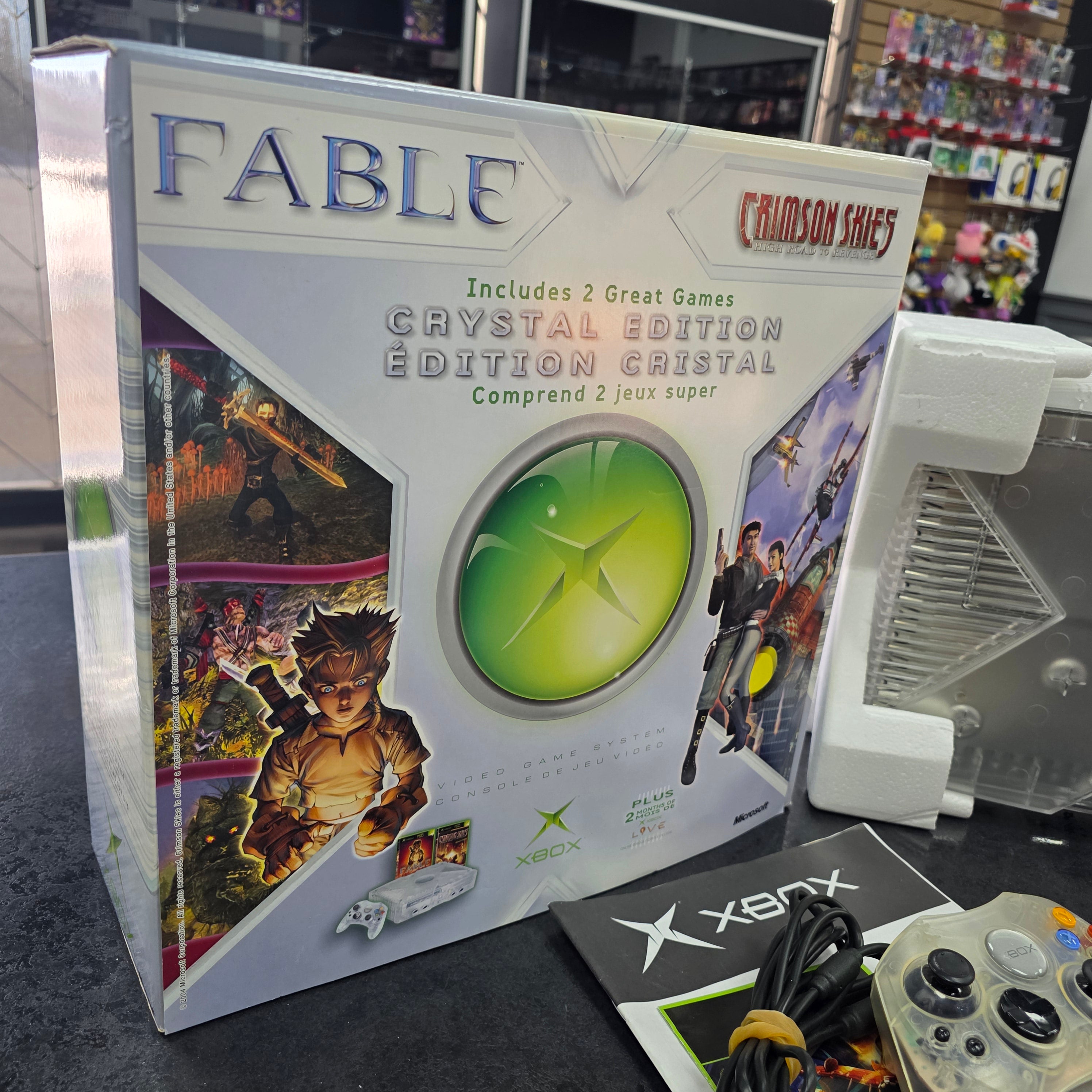 Microsoft Xbox Crystal Edition Fable Bundle Console Canada Exclusive