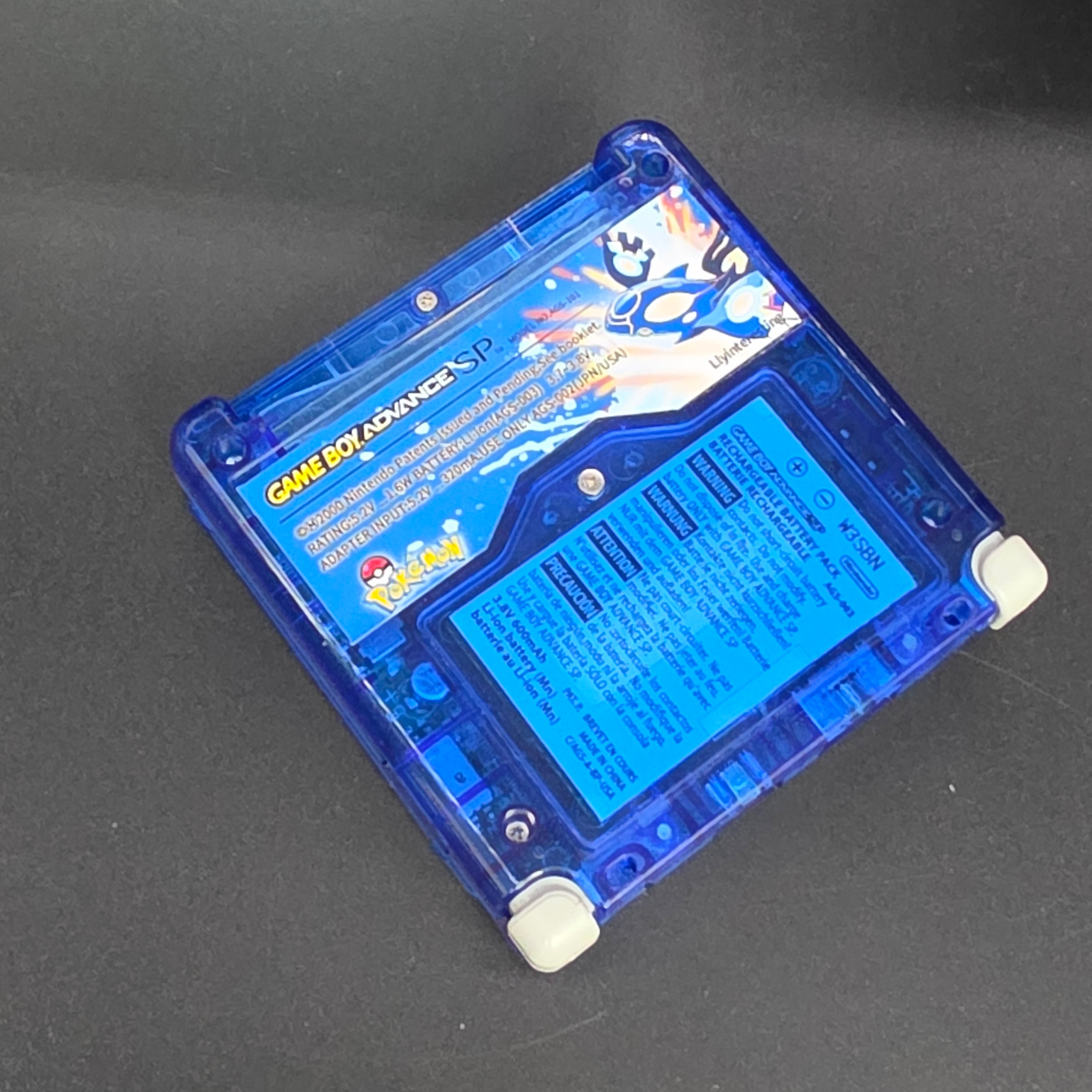 Nintendo Game Boy Advance SP (GBA SP) Custom Kyogre Backlit Handheld Console