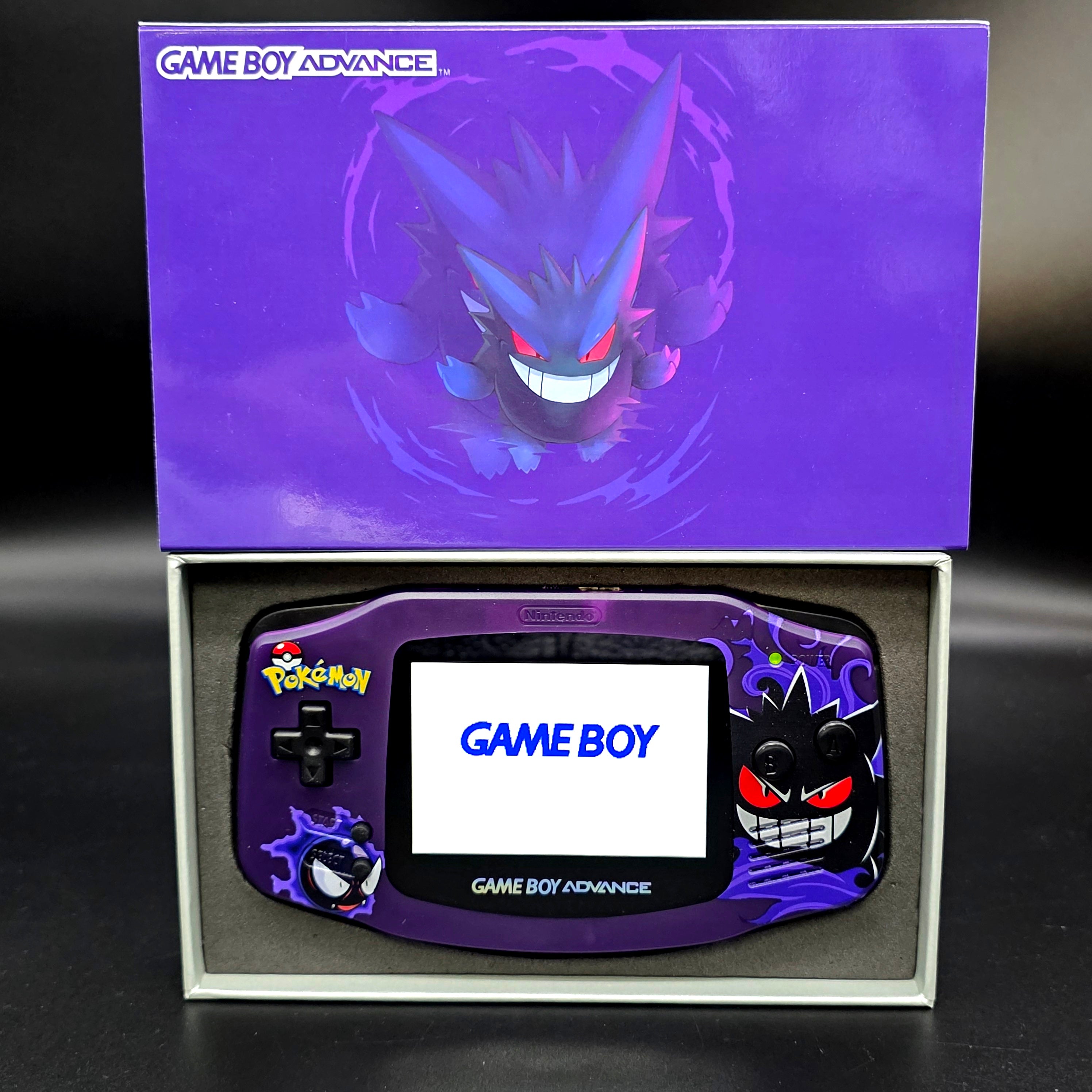 Nintendo Game Boy Advance (GBA) Custom Gengar Backlit Handheld Console