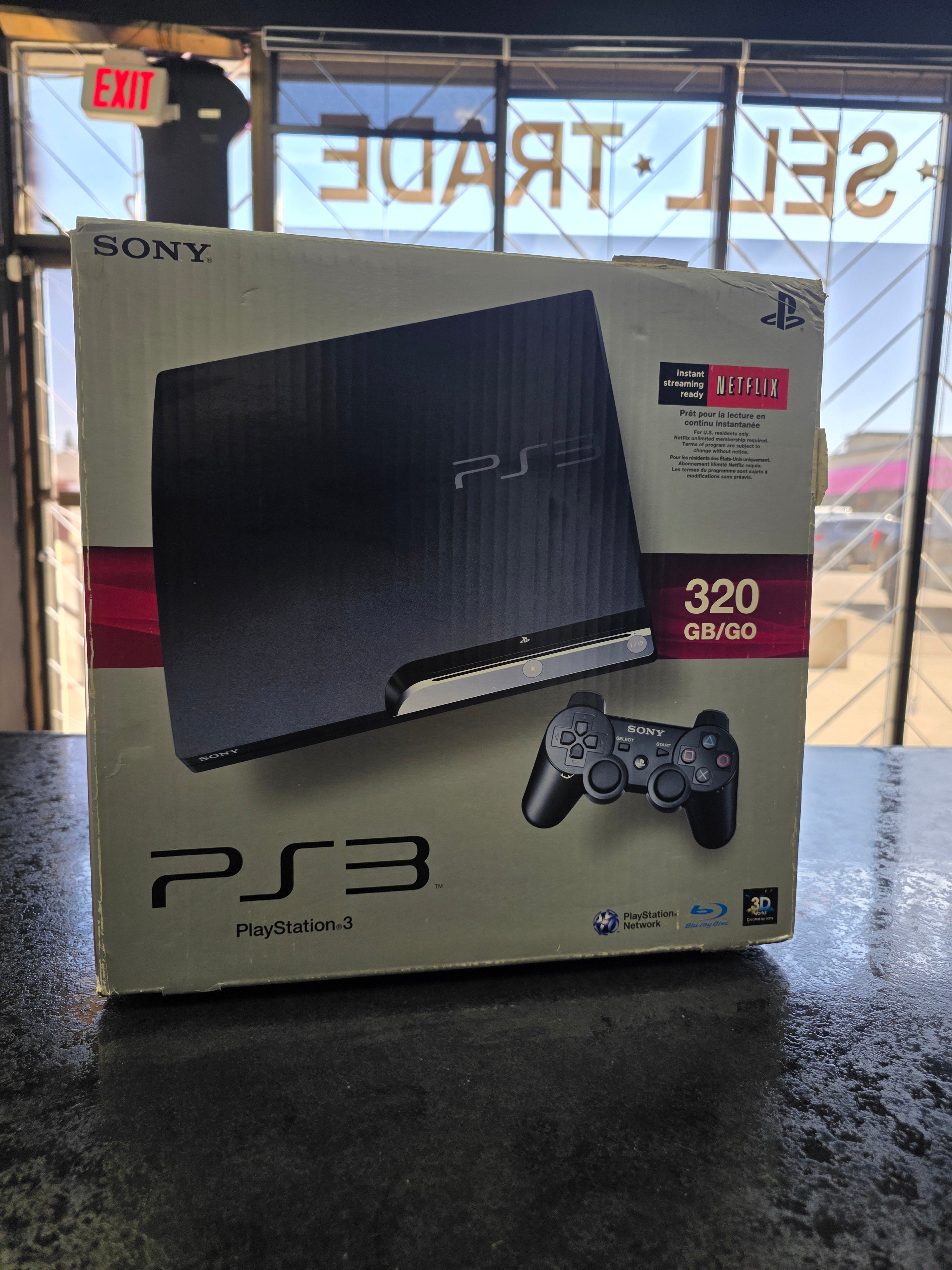 160gb In Box Sony PlayStation 3 PS3 Charcoal Black Slim Console Bundle