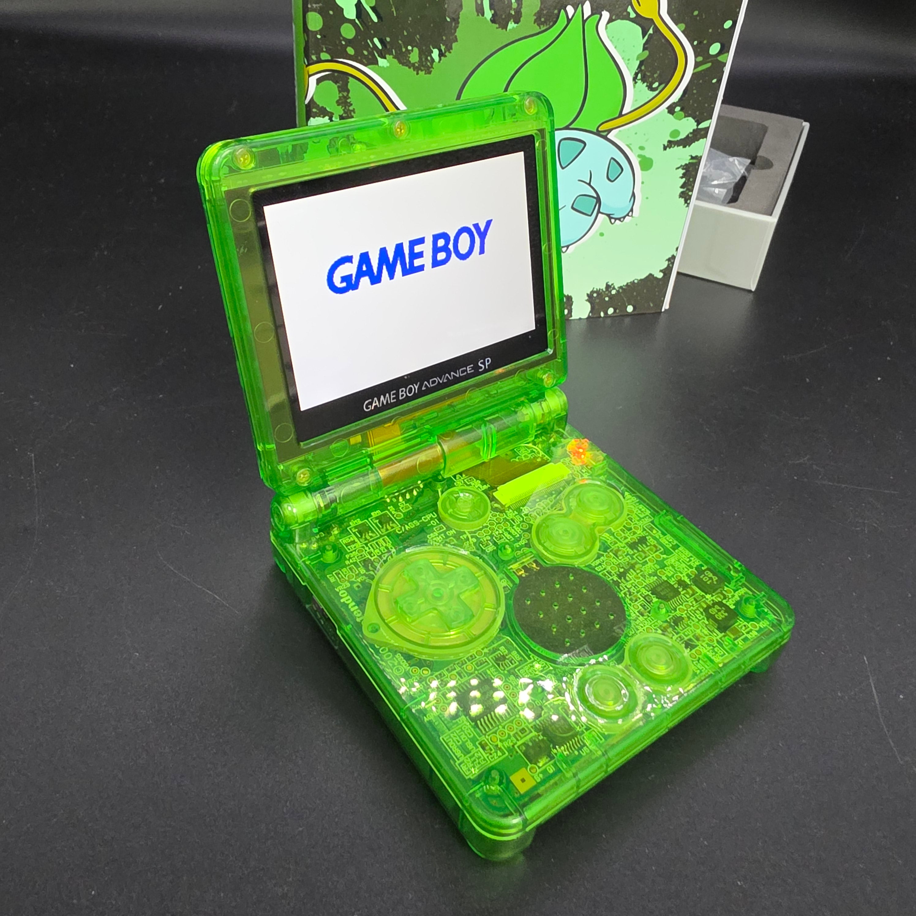 Nintendo Gameboy Advance SP (GBA) Custom Bulbasaur Backlit Handheld Console