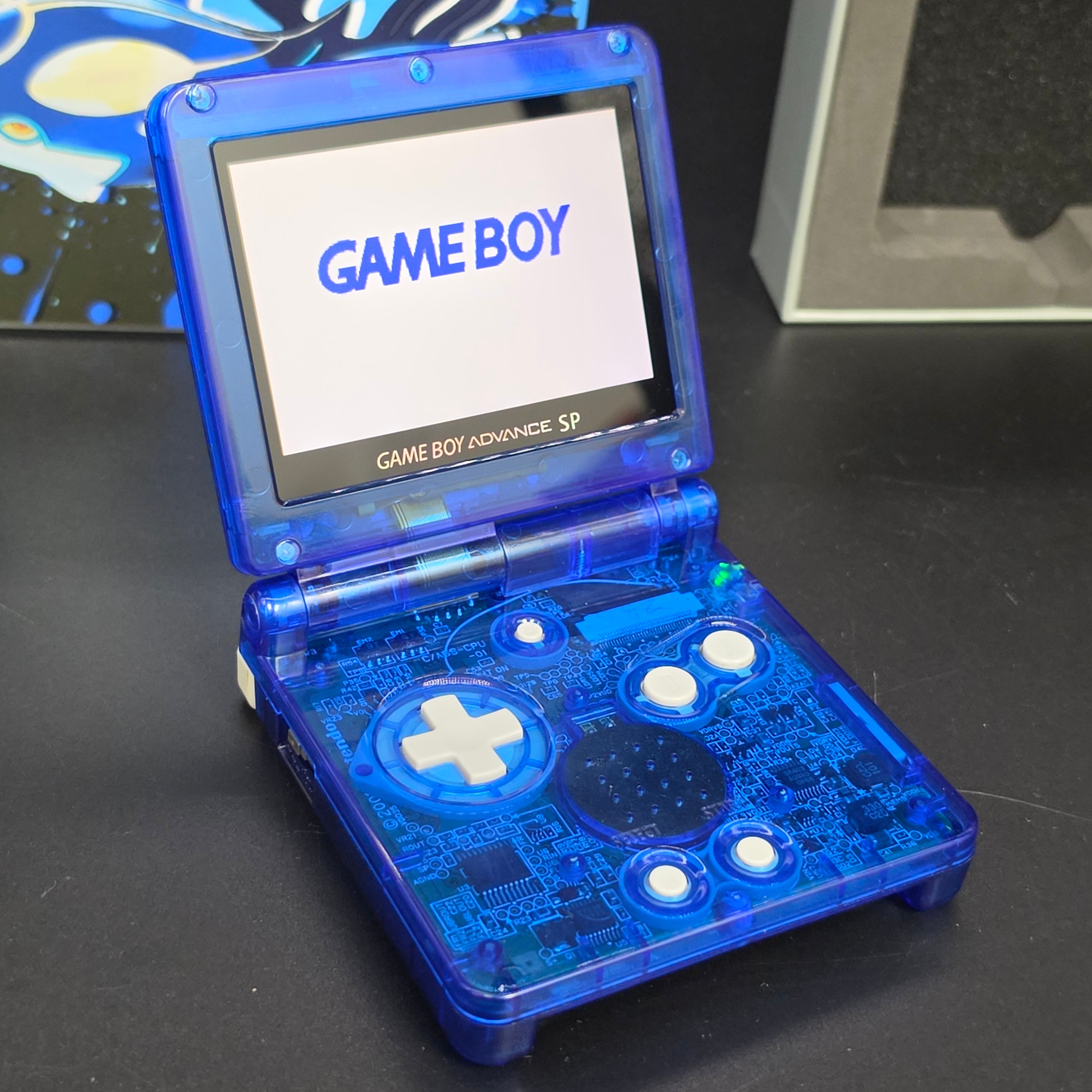Nintendo Game Boy Advance SP (GBA SP) Custom Kyogre Backlit Handheld Console