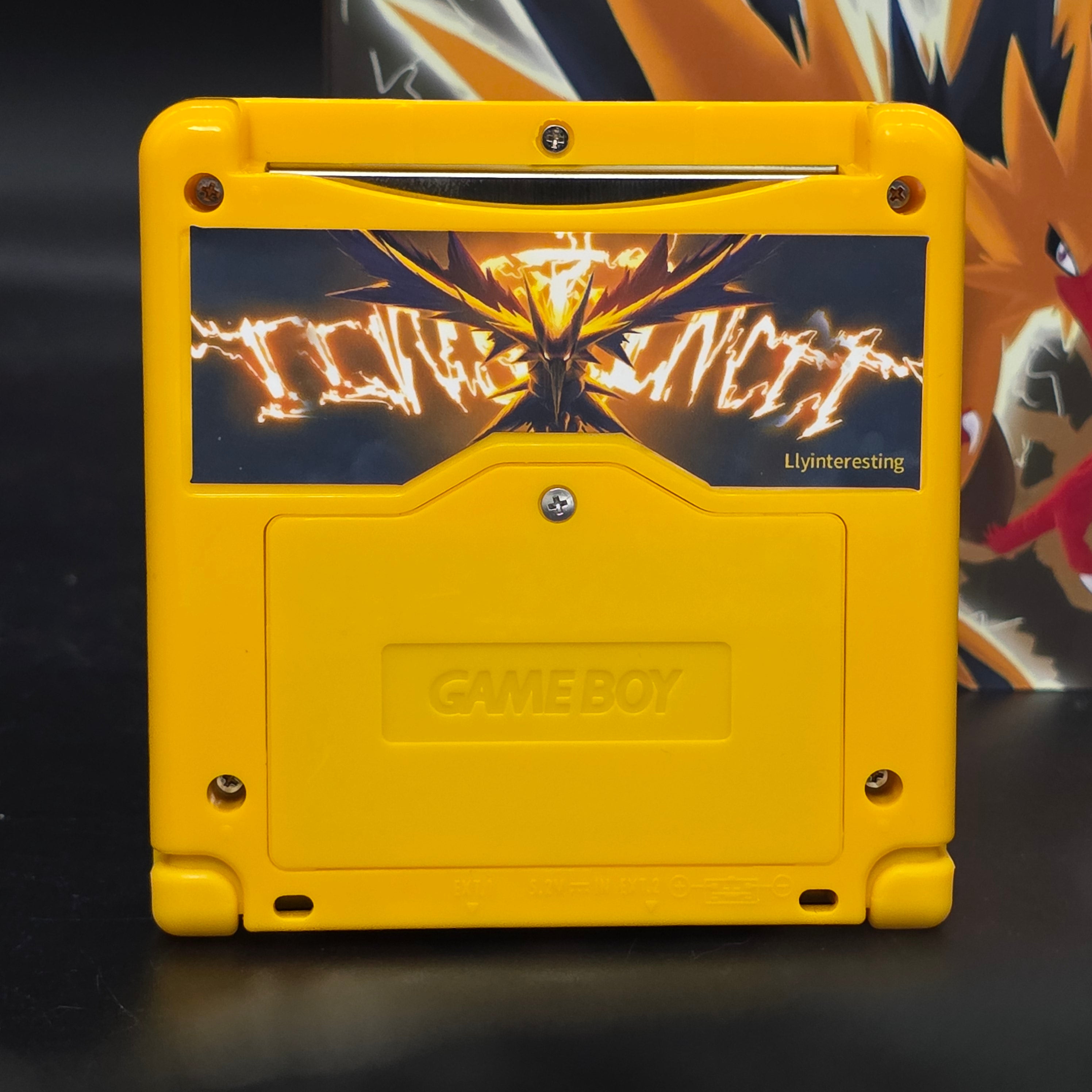 Nintendo Game Boy Advance SP (GBA SP) Custom Zapdos Backlit Handheld Console