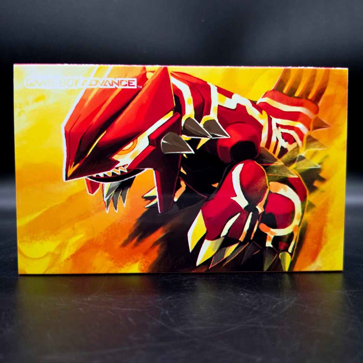 Nintendo Game Boy Advance (GBA) Custom Groudon Backlit Handheld Console