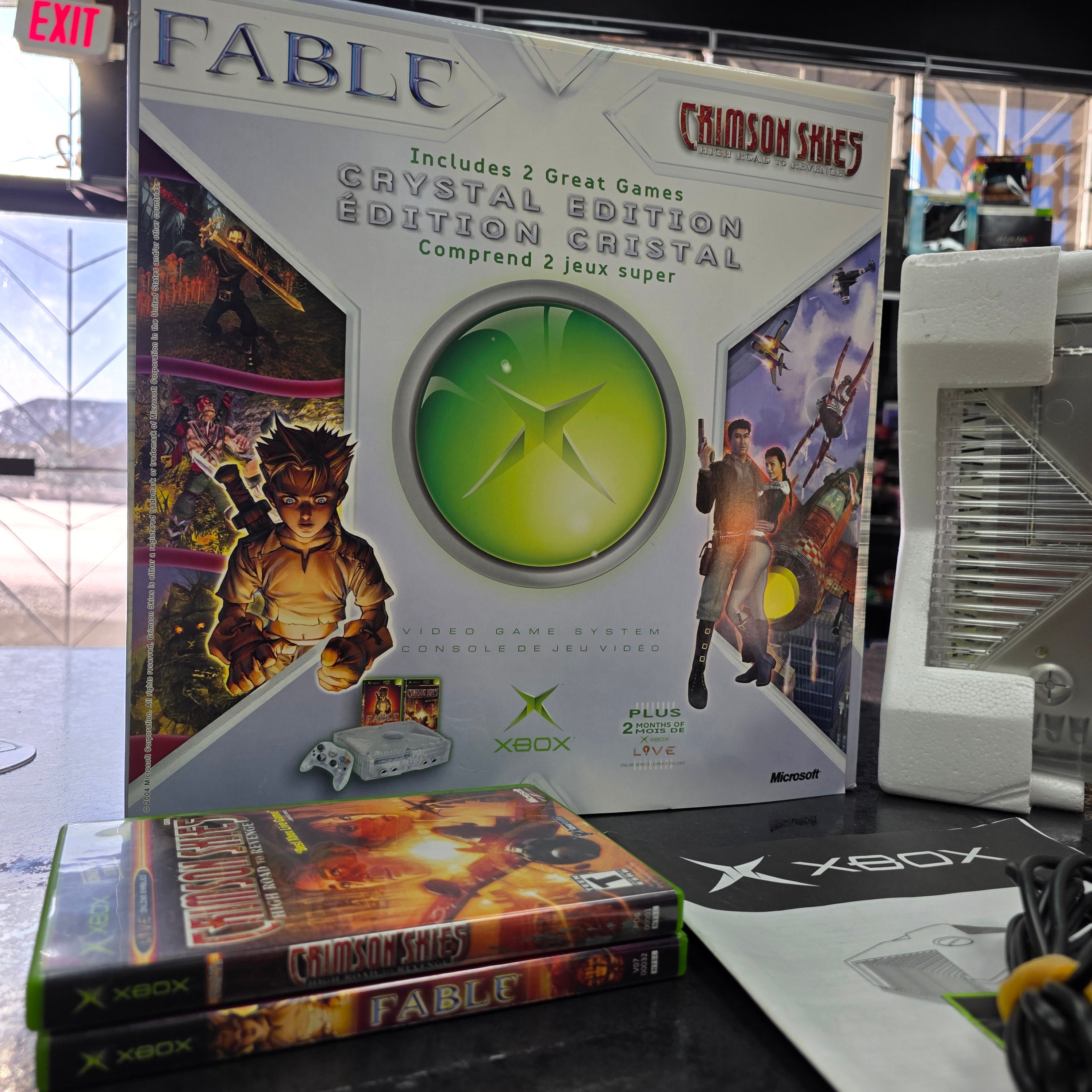 Microsoft Xbox Crystal Edition Fable Bundle Console Canada Exclusive