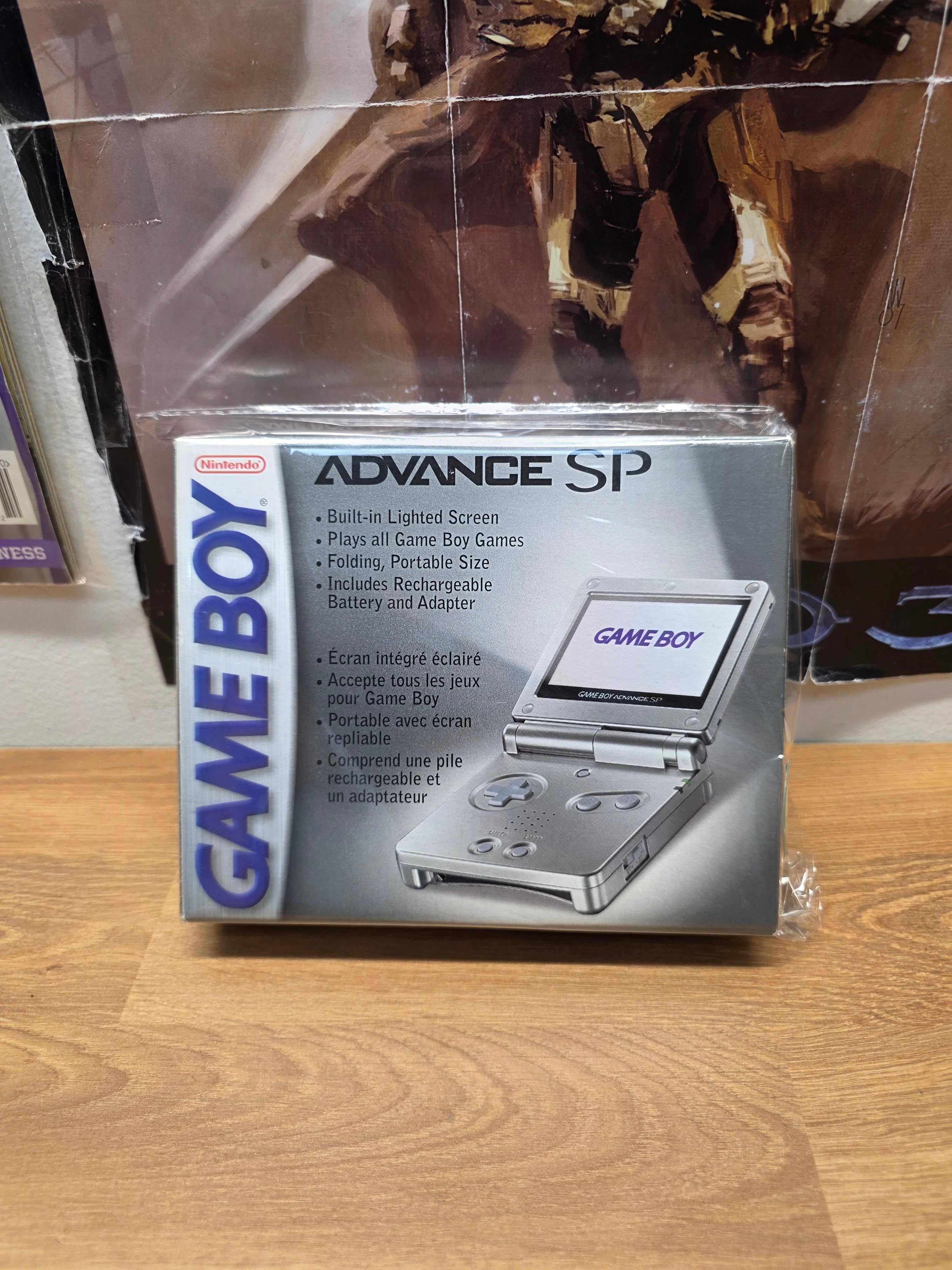(CIB) Nintendo Game Boy Advance GBA SP Platinum Silver Handheld Console