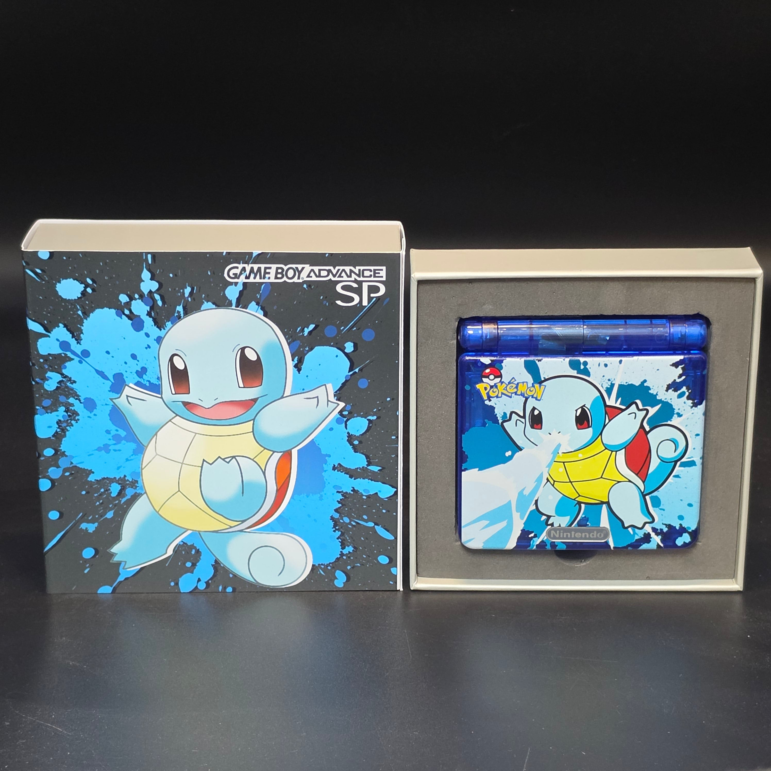 Nintendo Game Boy Advance SP (GBA SP) Custom Squirtle Backlit Handheld Console