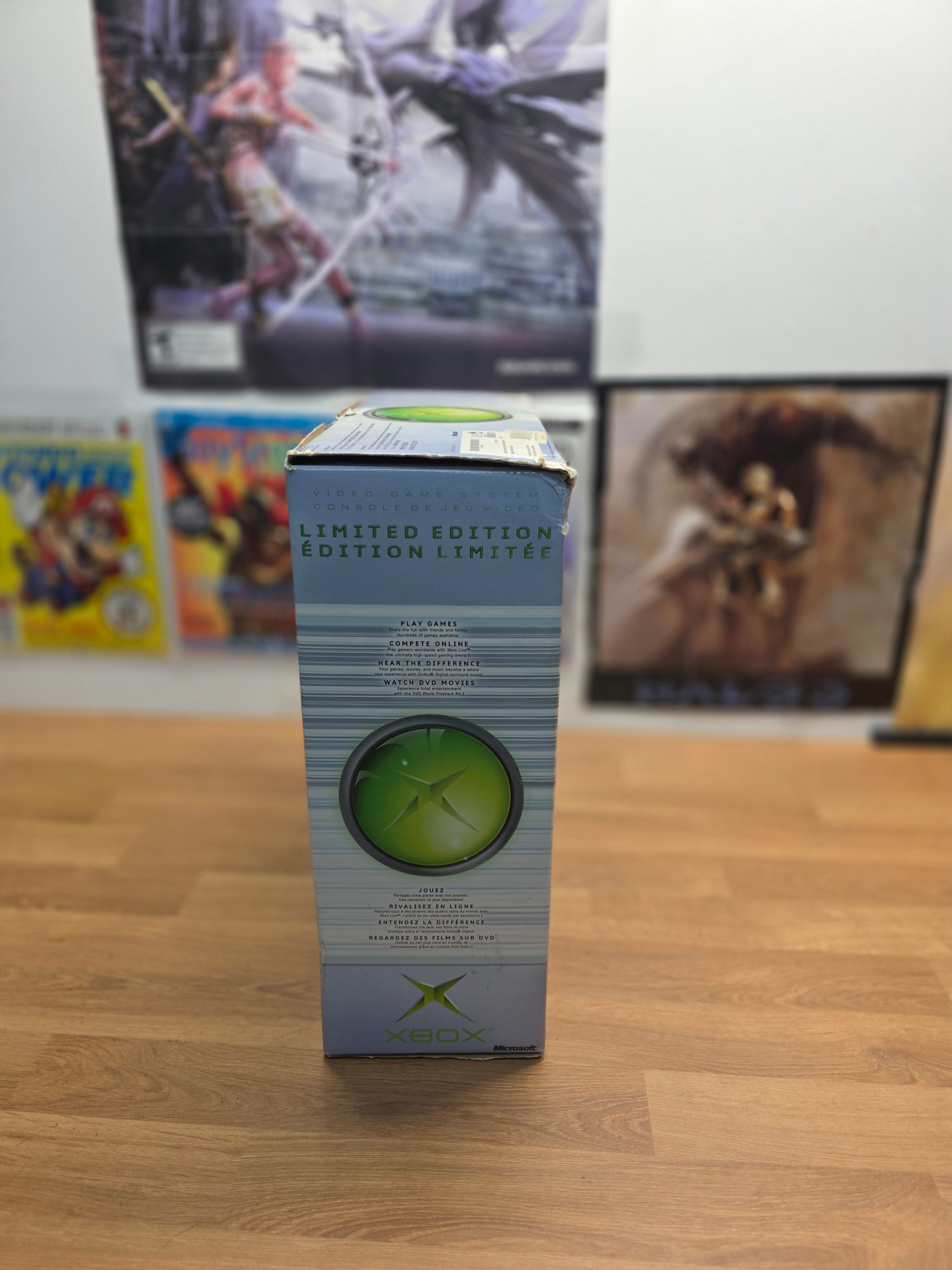 Microsoft Original OG Xbox Crystal Clear Console Bundle CIB