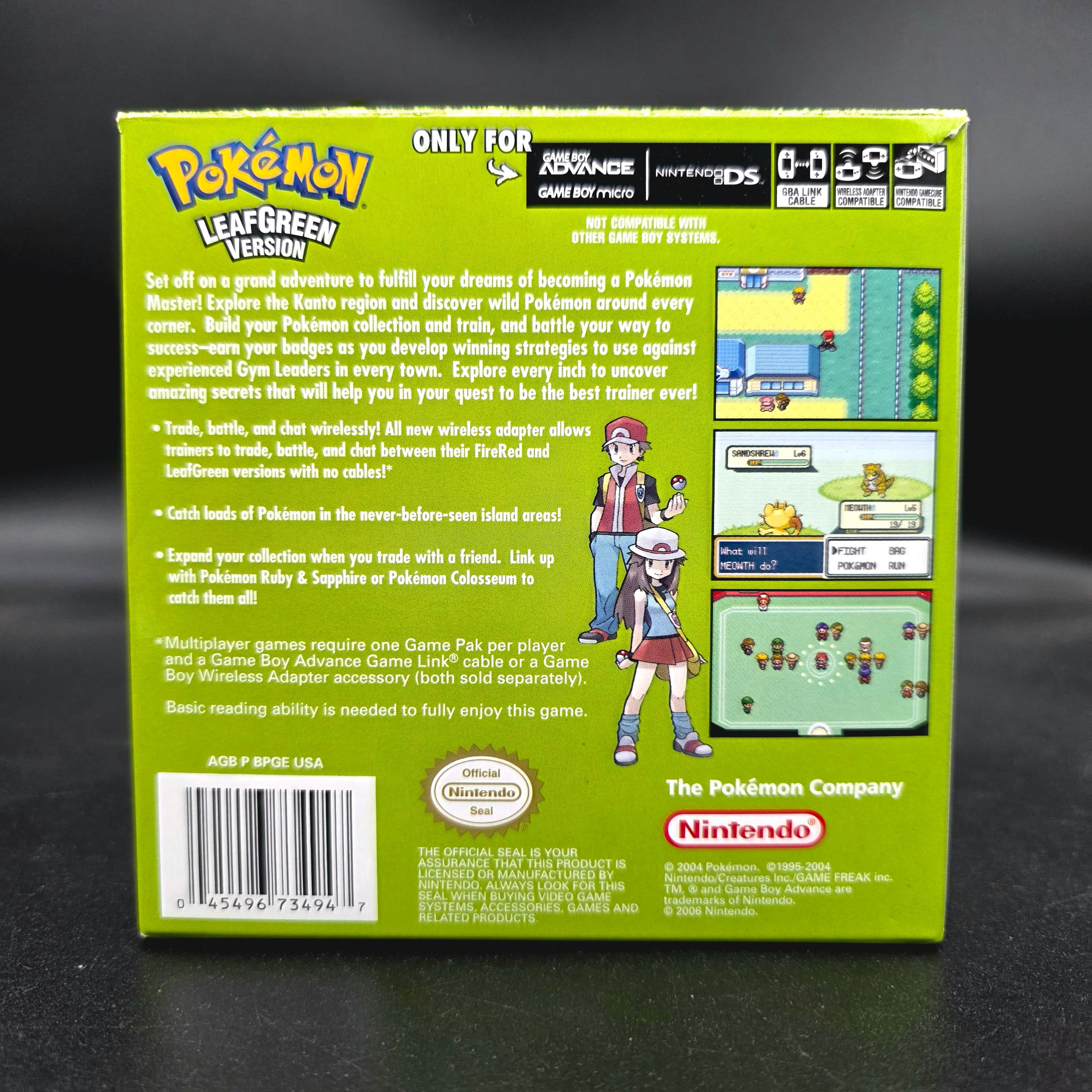 Pokemon Leaf Green: Complete [Player's Choice] - Nintendo Game Boy Advance