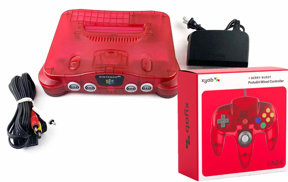 Nintendo N64 Funtastic Watermelon Red Console Bundle (NUS-001)