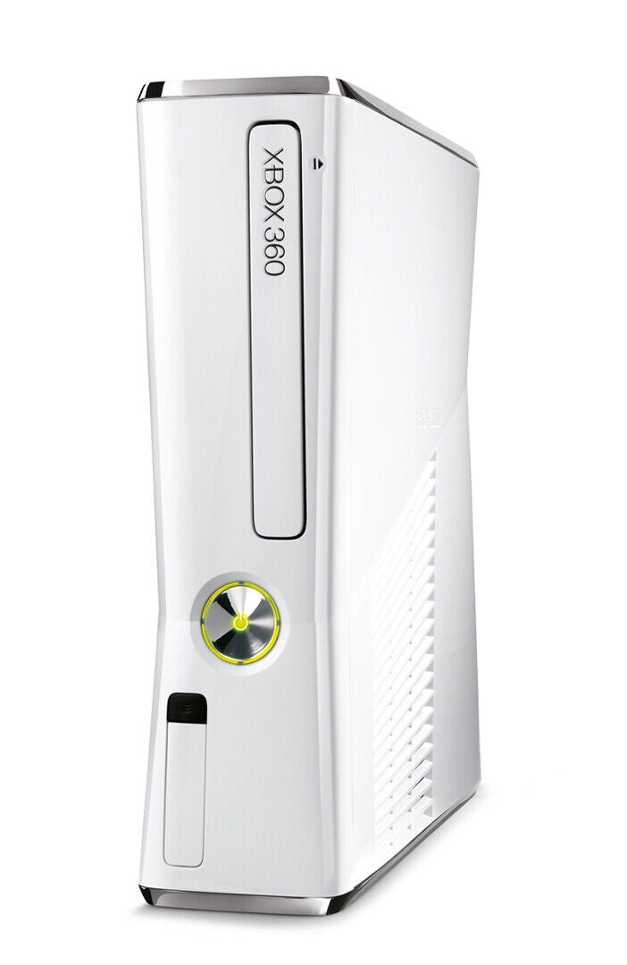 Microsoft Xbox 360 Slim White Console Bundle