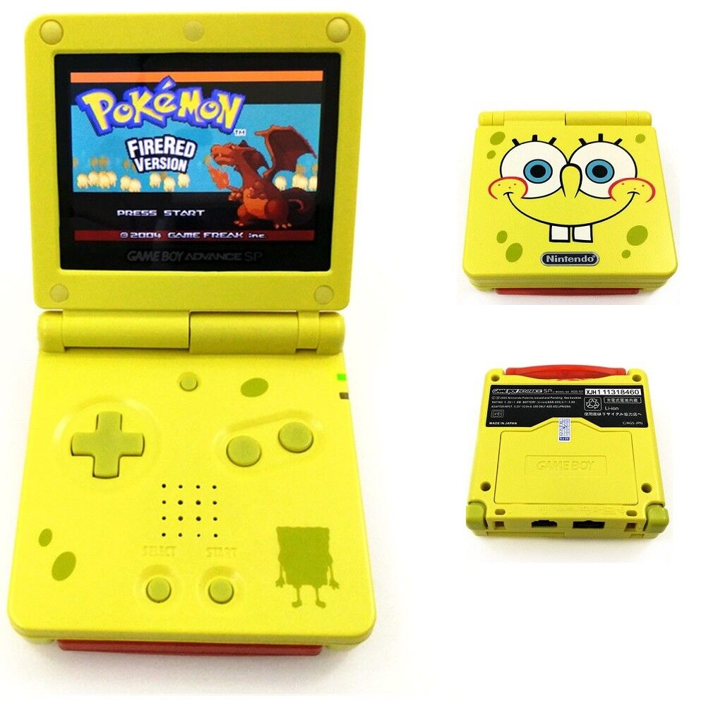 Nintendo Game Boy Advance GBA SP SpongeBob SquarePants Handheld Console (Ags-101)