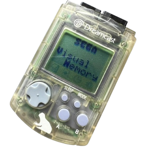 Sega Dreamcast Clear SeaMan Visual Memory Unit VMU Memory Card