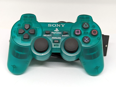 Sony PlayStation 2 PS2 DualShock 2 Clear Emerald Green Controller