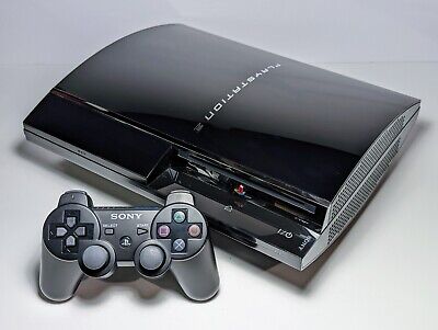 Sony PlayStation 3 PS3 Piano Black Fat Console Bundle