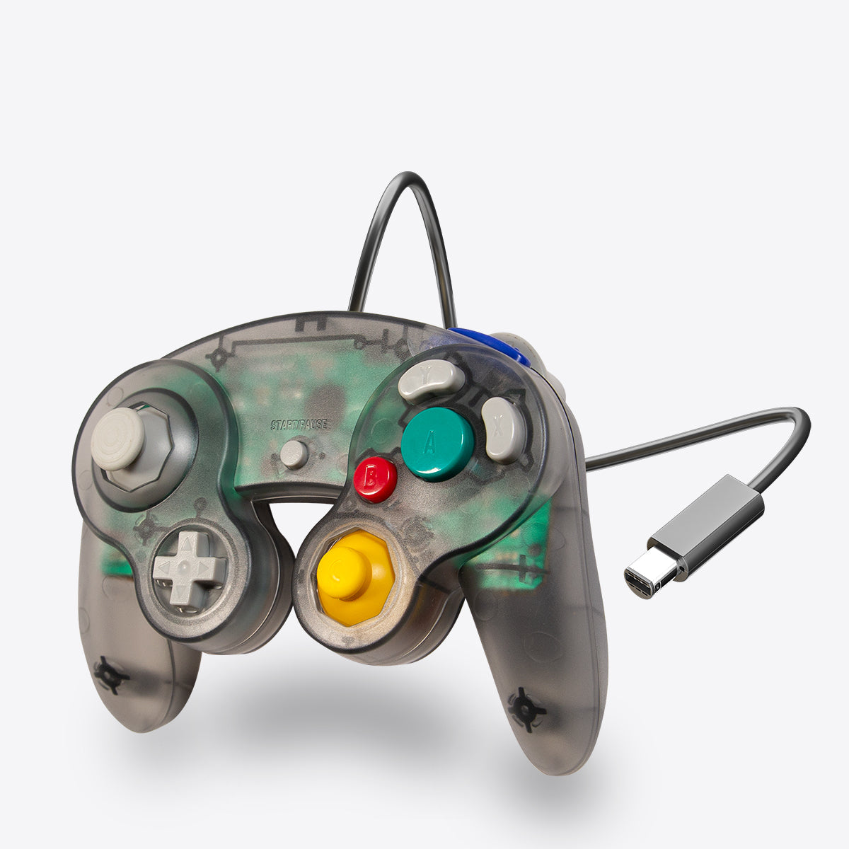 Gamecube Smoke Black Wired Controller