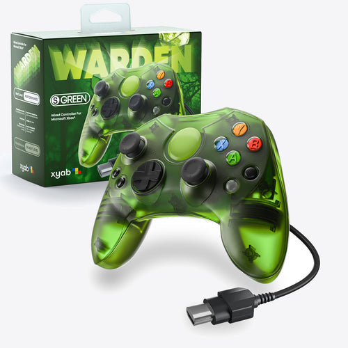 WARDEN Original Xbox Wired Controller Clear Green