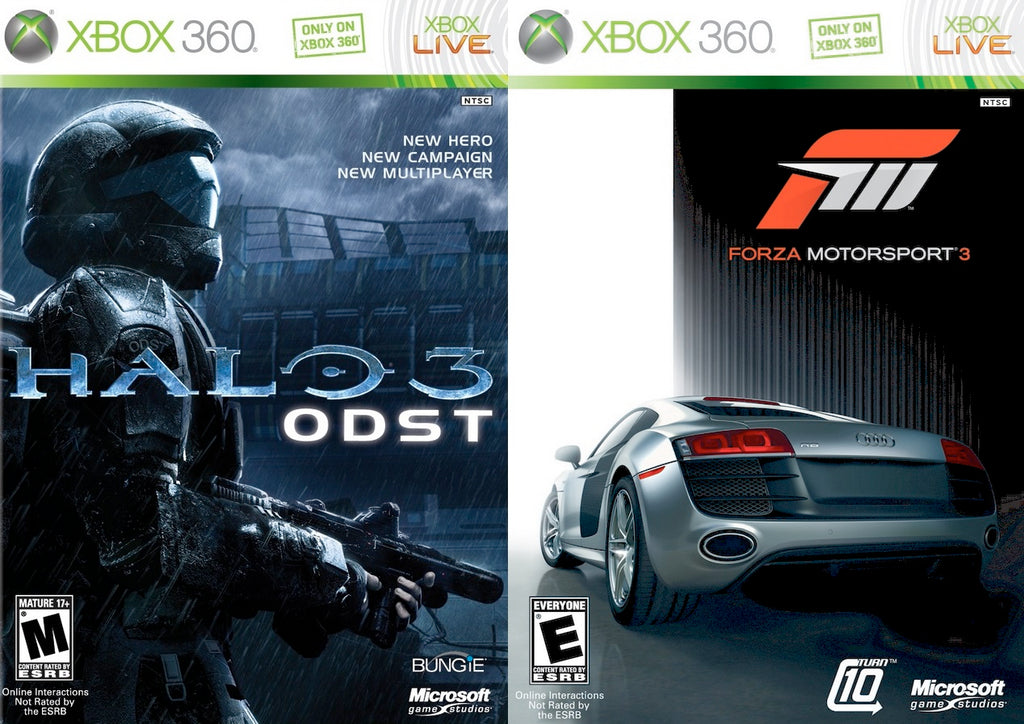 Forza Motorsport 3  & Halo 3 ODST  - Microsoft Xbox 360