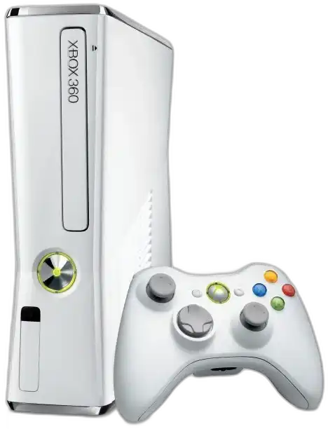 Microsoft Xbox 360 Slim White Console Bundle